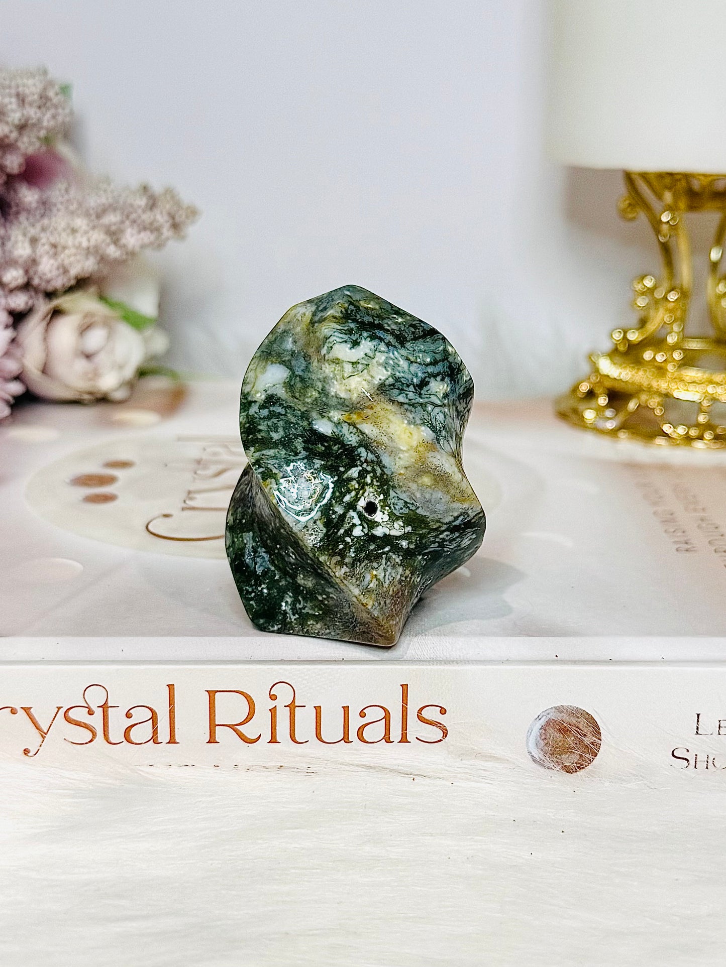 Ocean Jasper Carved Flame 5.5cm