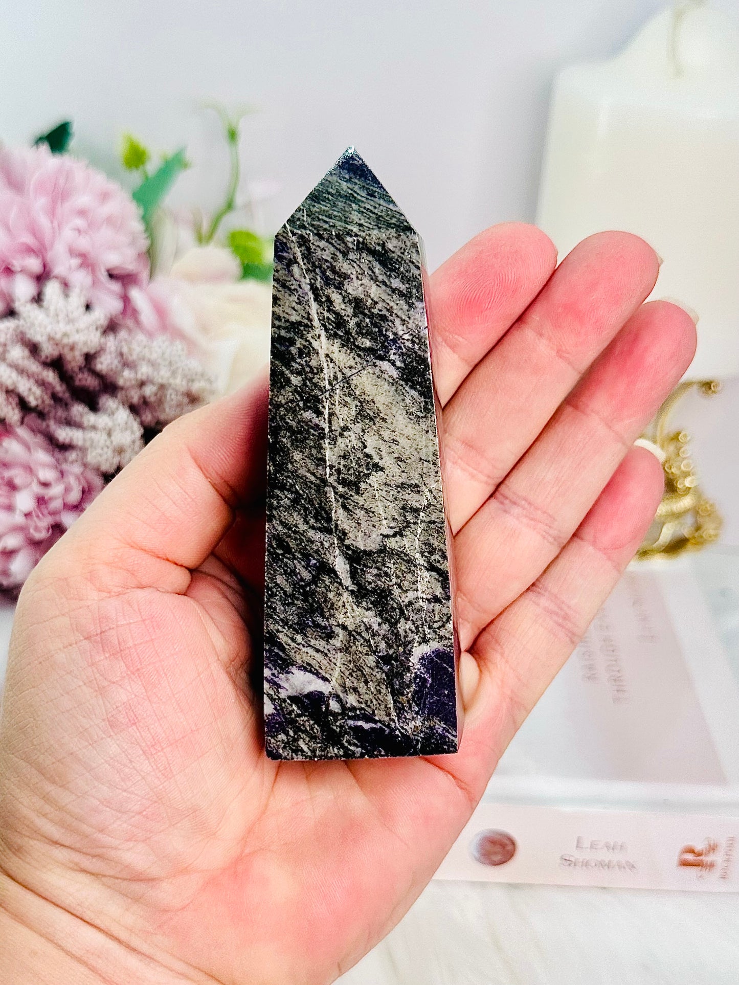 Inner Strength & Self Esteem ~ Beautiful Charoite Tower 11cm