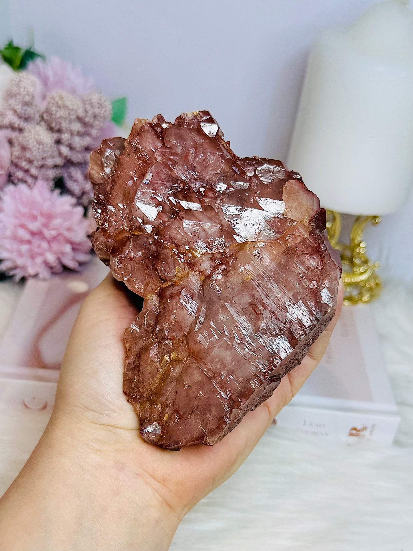 Large Natural Ferrunginous Hematoid Fire Quartz 553g