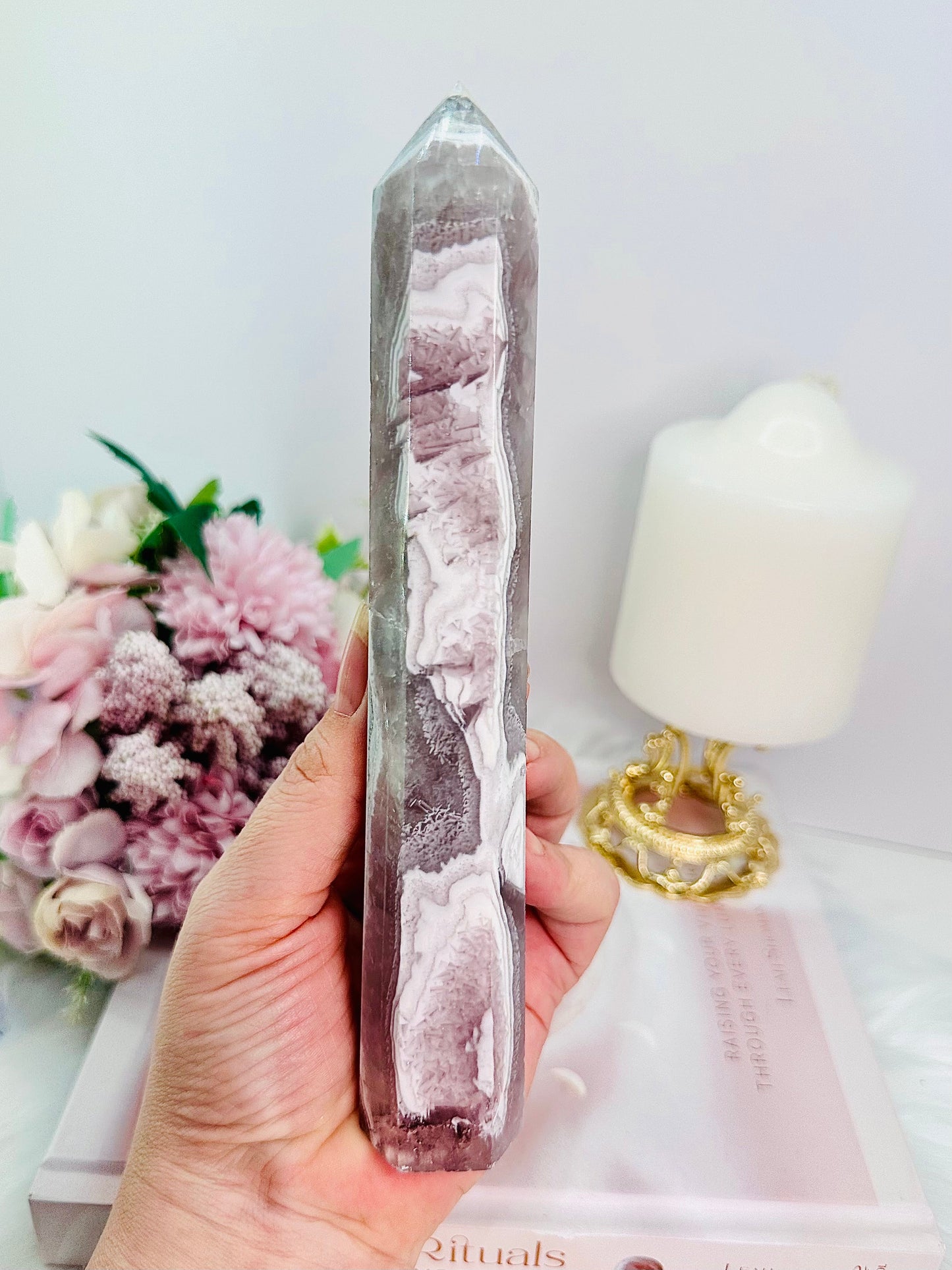 Silky Fluorite Tower 19.5cm