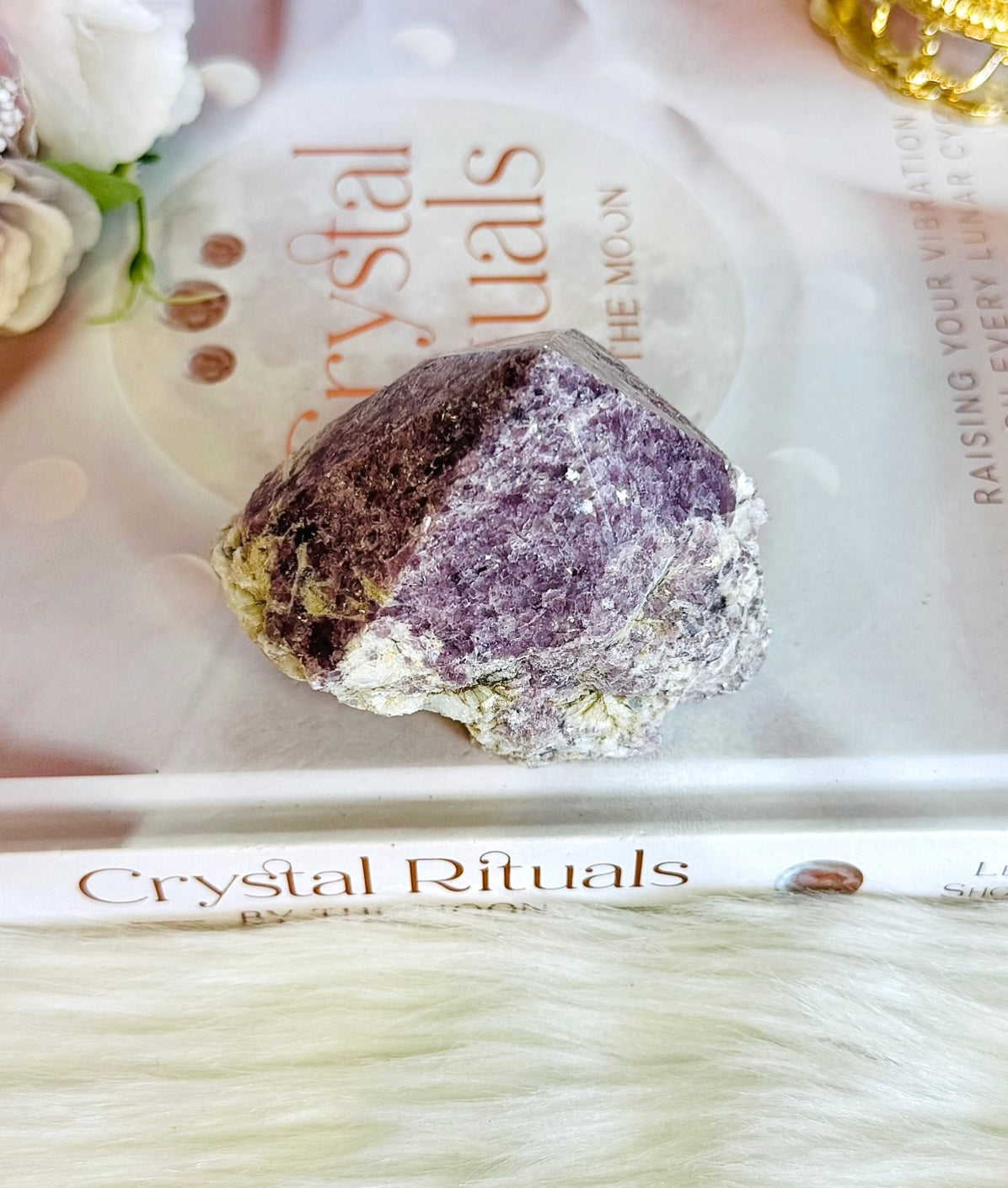 Beautiful Natural Lepidolite | Purple Mica Rough Chunky Tower | Point
