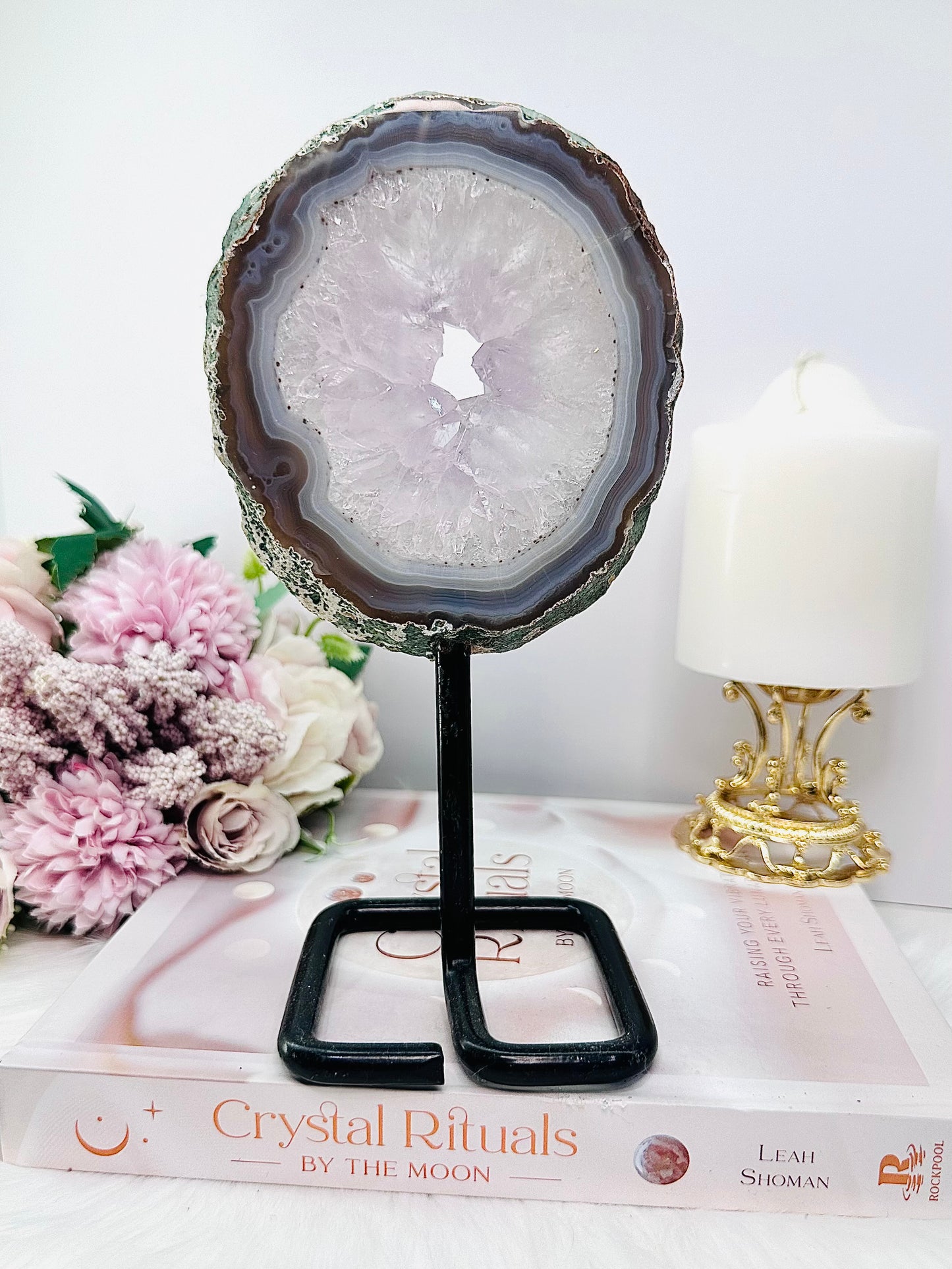 Large 20cm Agate Portal on Stand From Uruguay