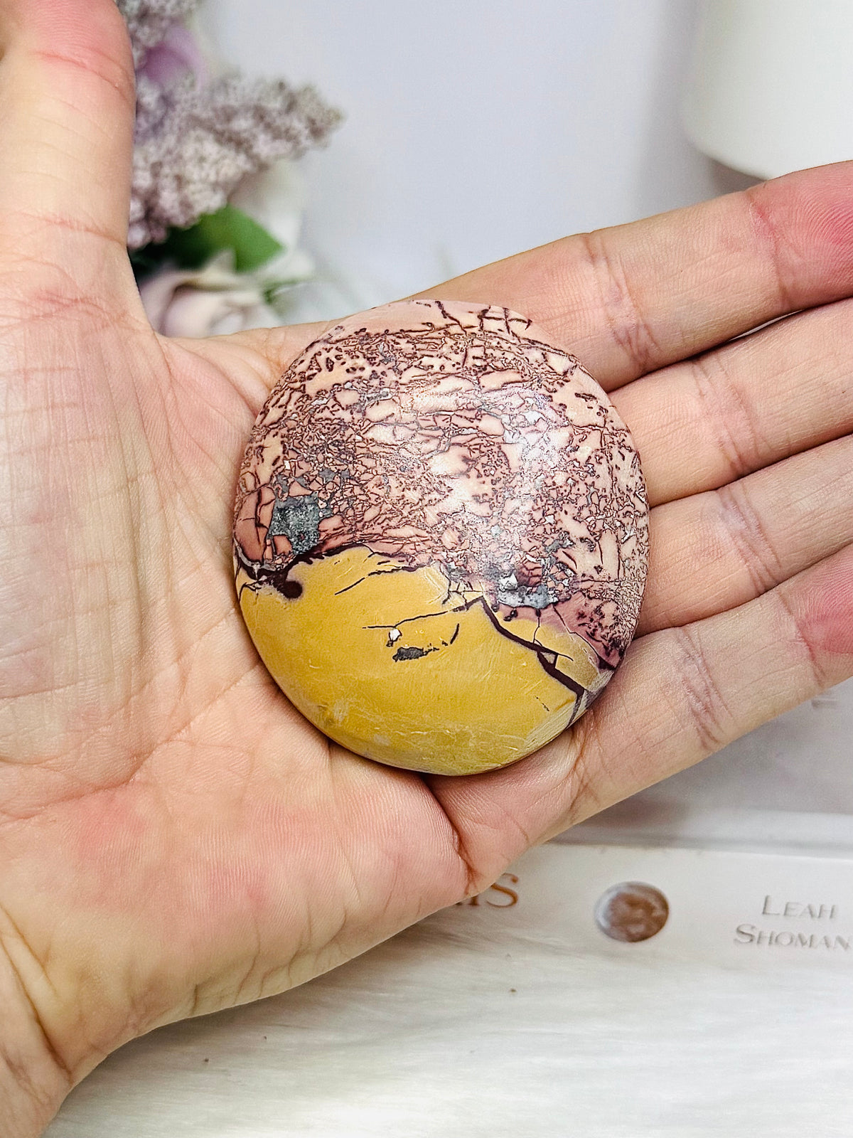 Picture Jasper Palm Stone (stand is display only)