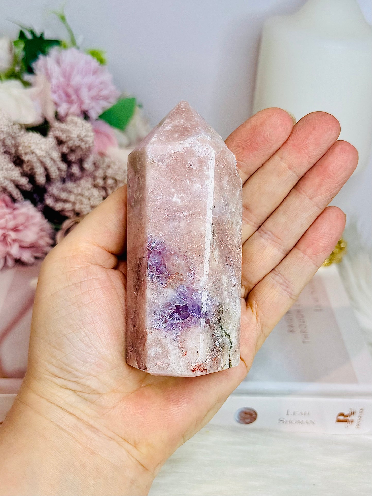 Druzy Pink Amethyst Tower 275g