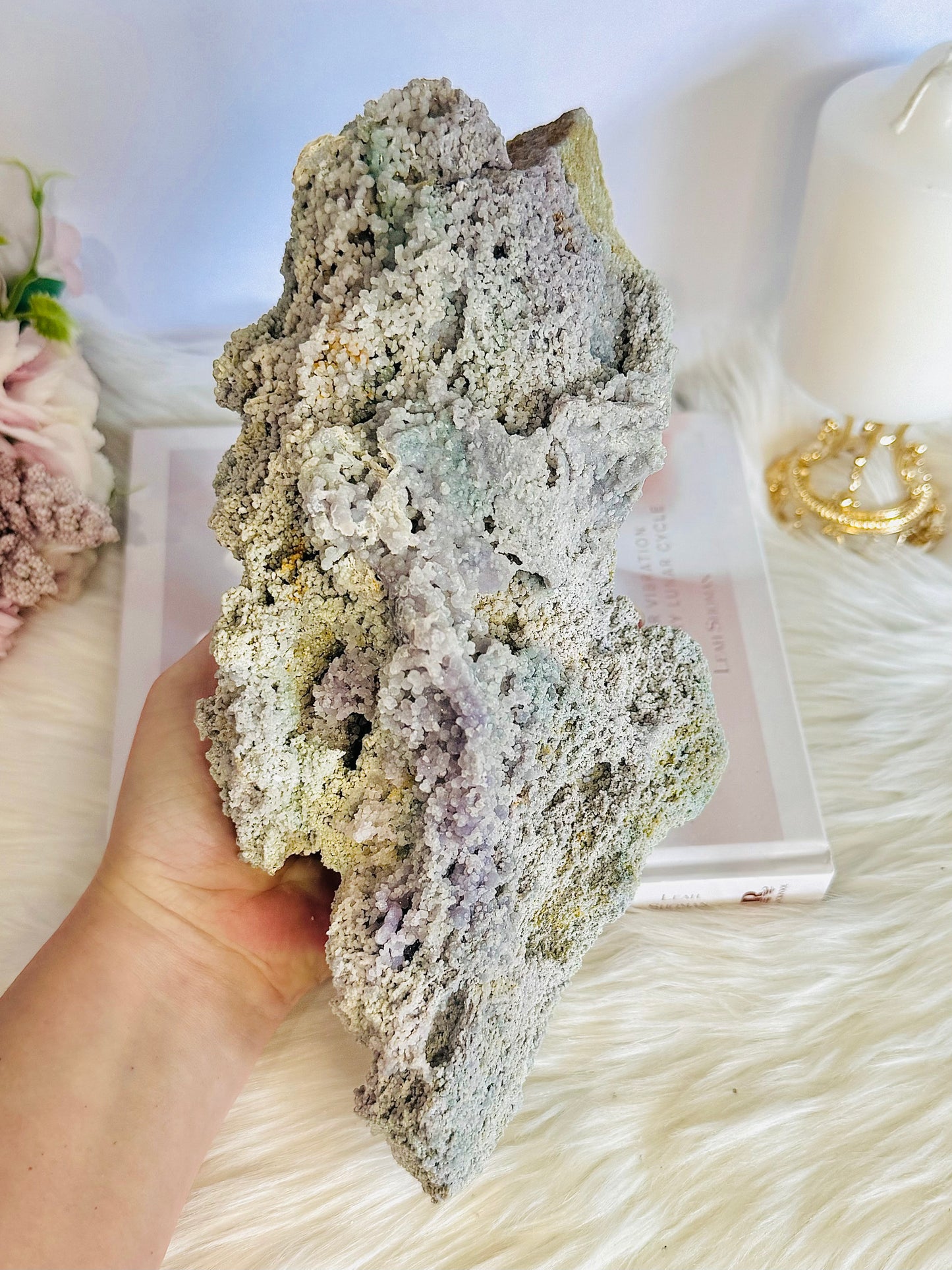 ⚜️ SALE ⚜️ Huge 26cm 2.15KG Natural Grape Agate | Purple Chalcedony Specimen