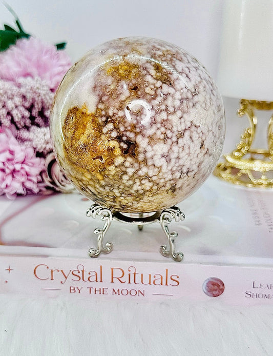 Large Pink Amethyst Druzy Sphere on Stand 9.5cm 837grams