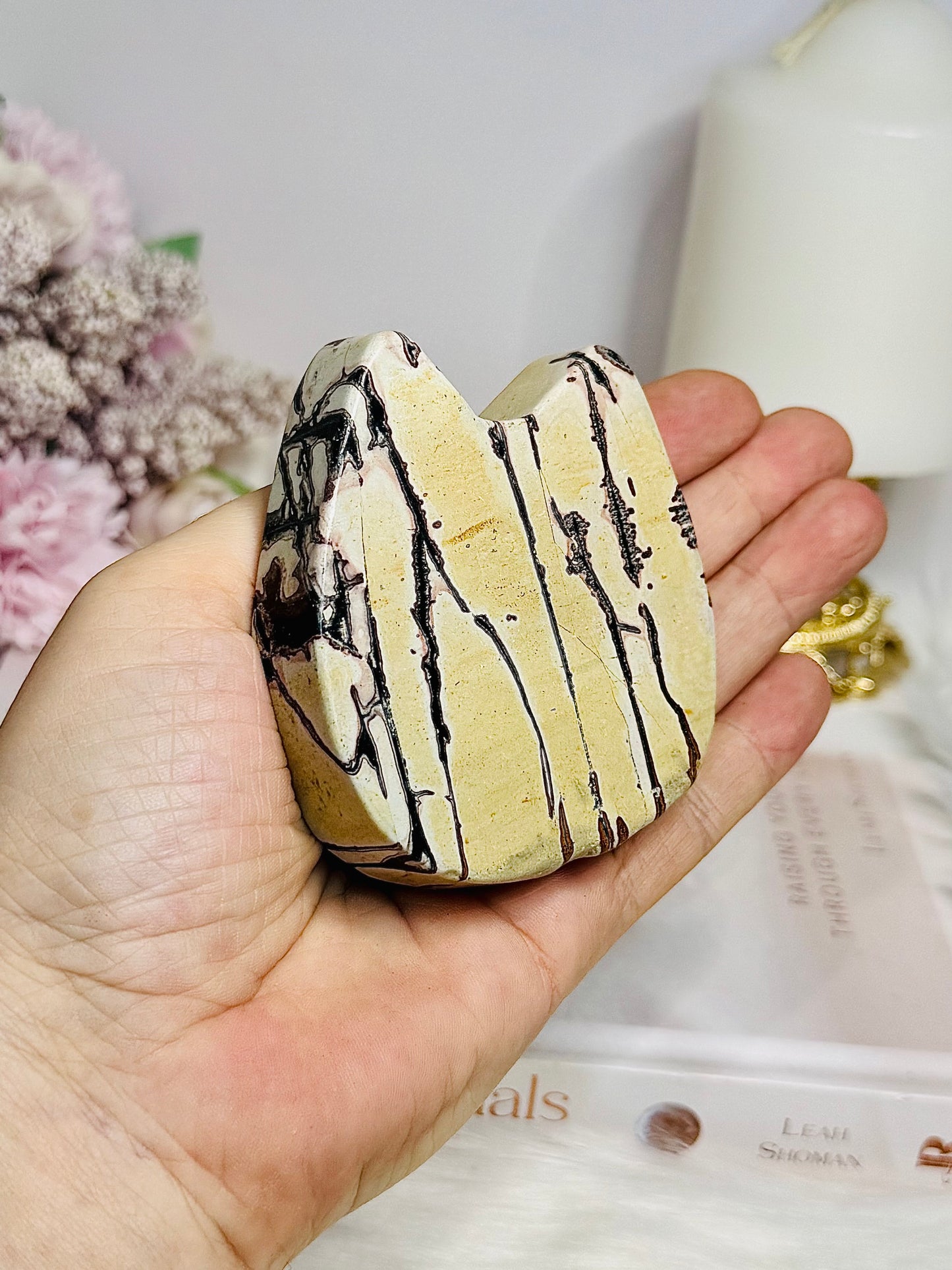 Chunky Picture Jasper Cat Head 7cm