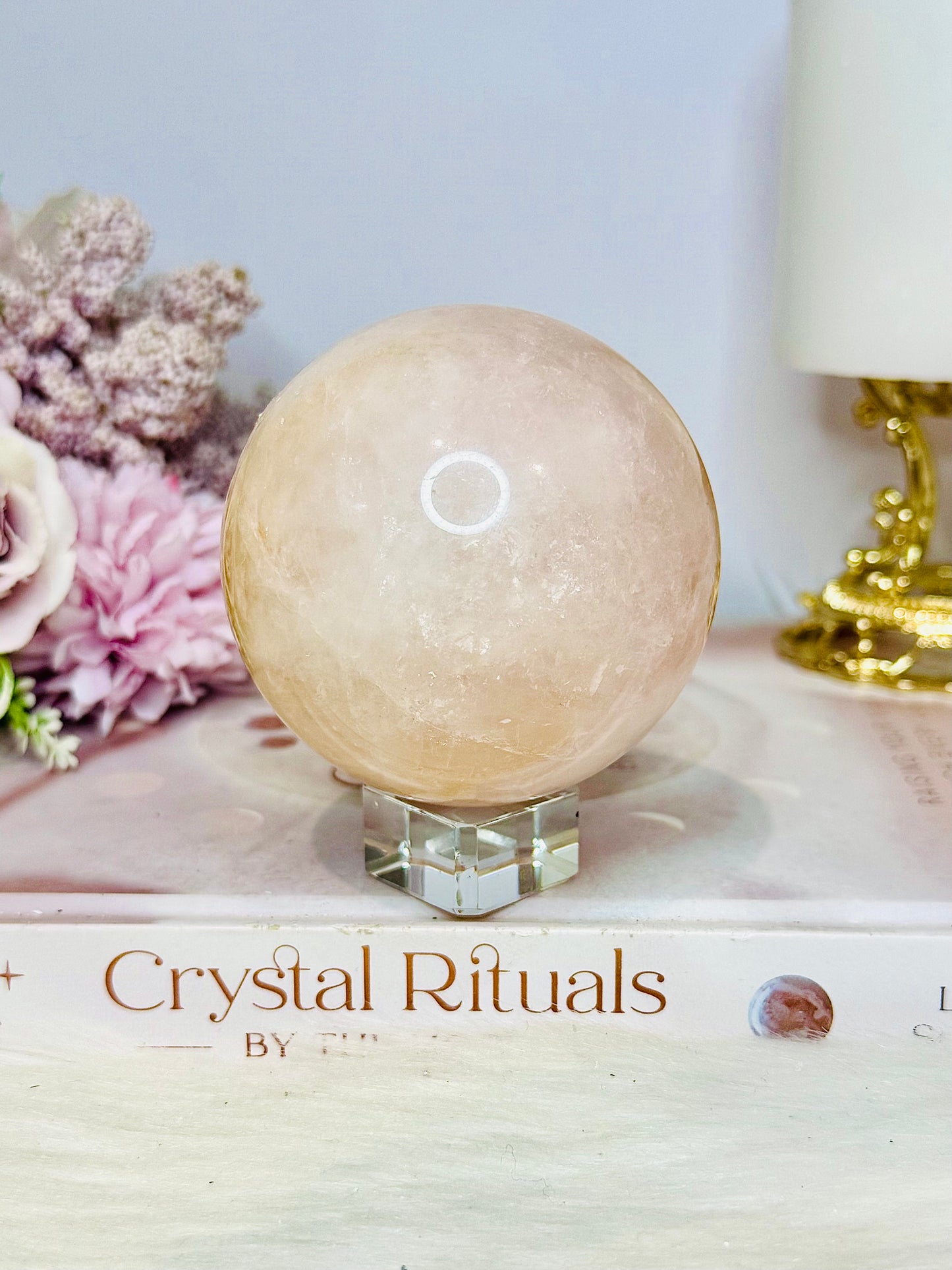 Large Rose Quartz Sphere on Stand 465g