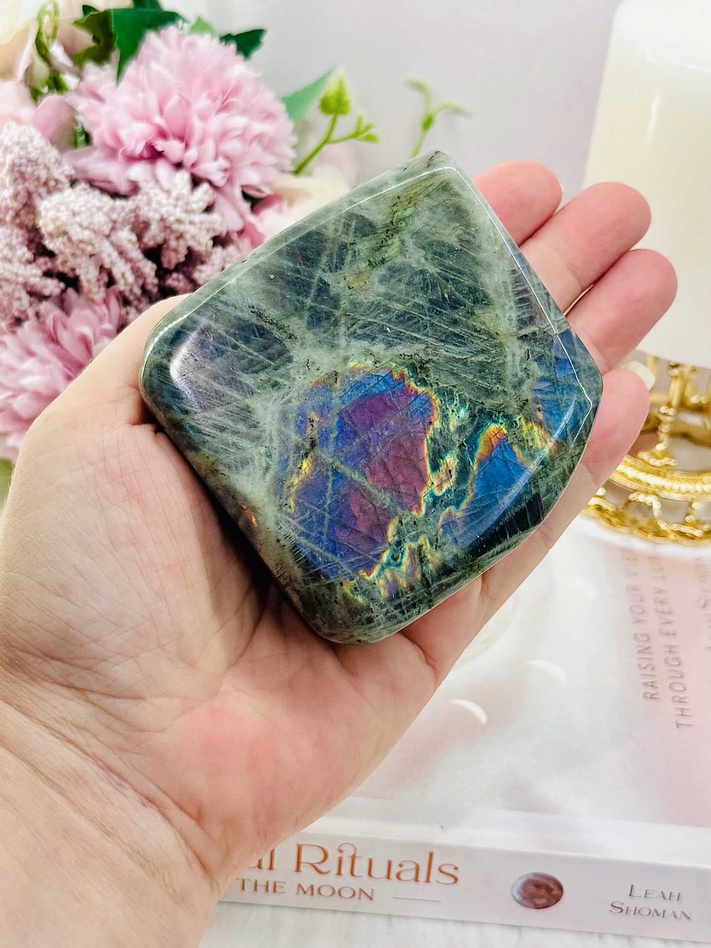 Chunky Labradorite Freeform with Colourful Flash 328grams