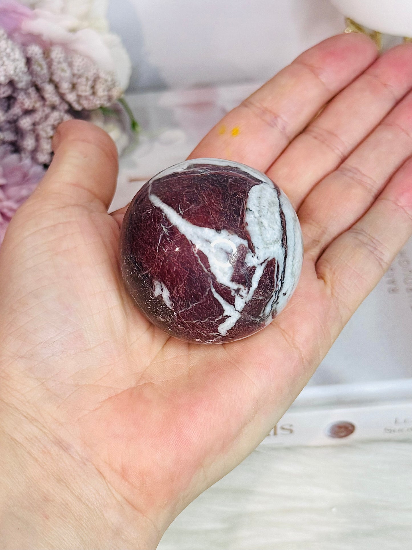 Red Onyx Sphere On Stand 5.5cm
