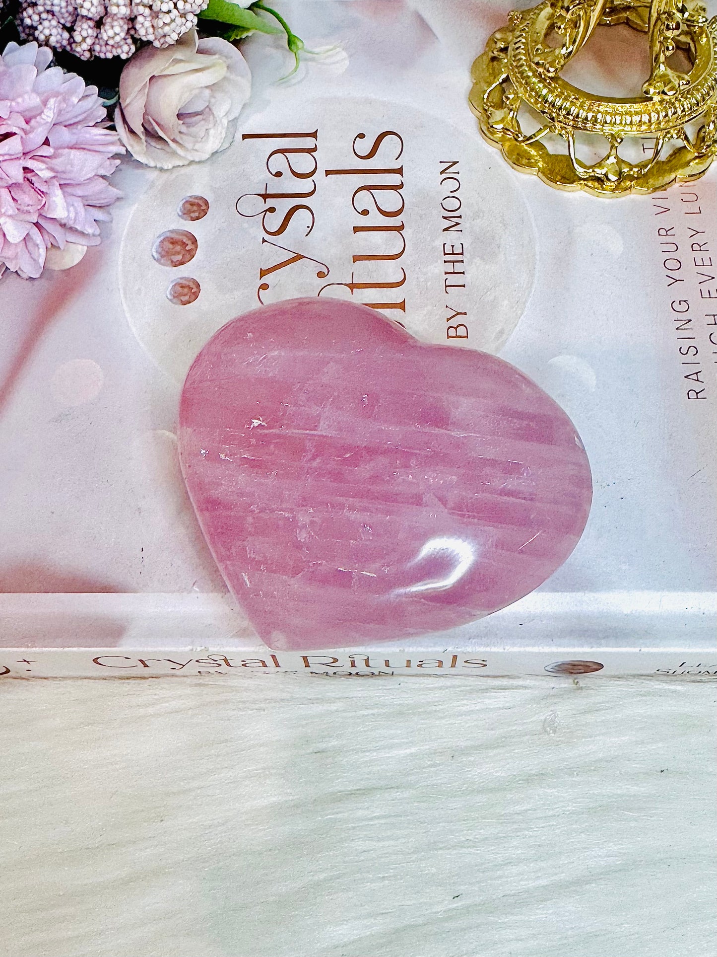 Rose Quartz Chunky Heart On Stand 235g