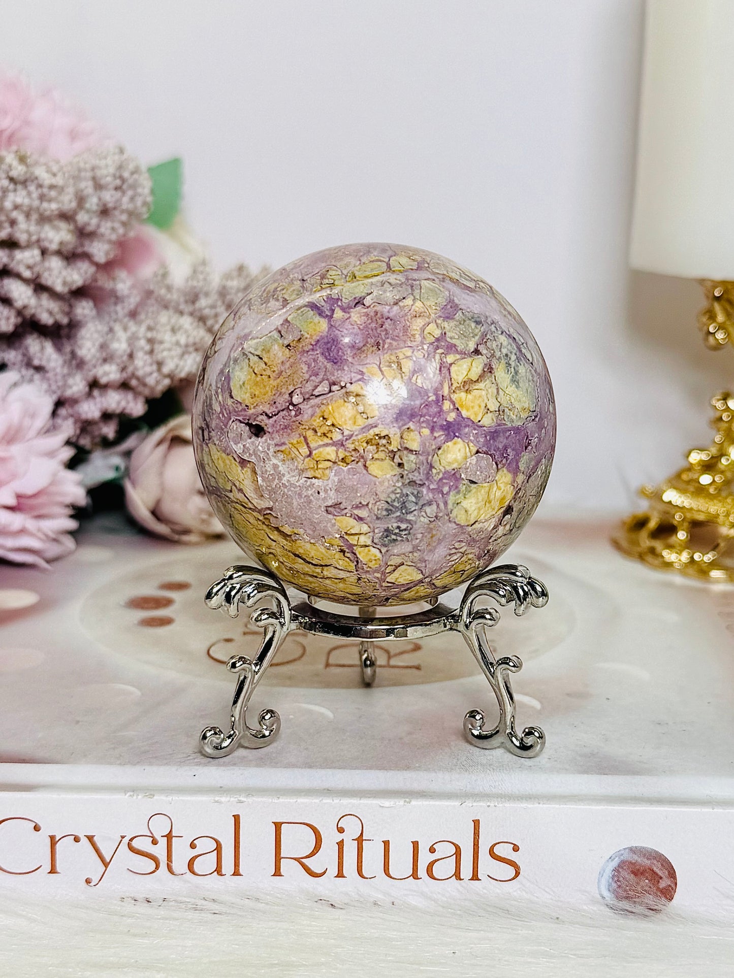 Rare Phosphosiderite Sphere On Stand 211g