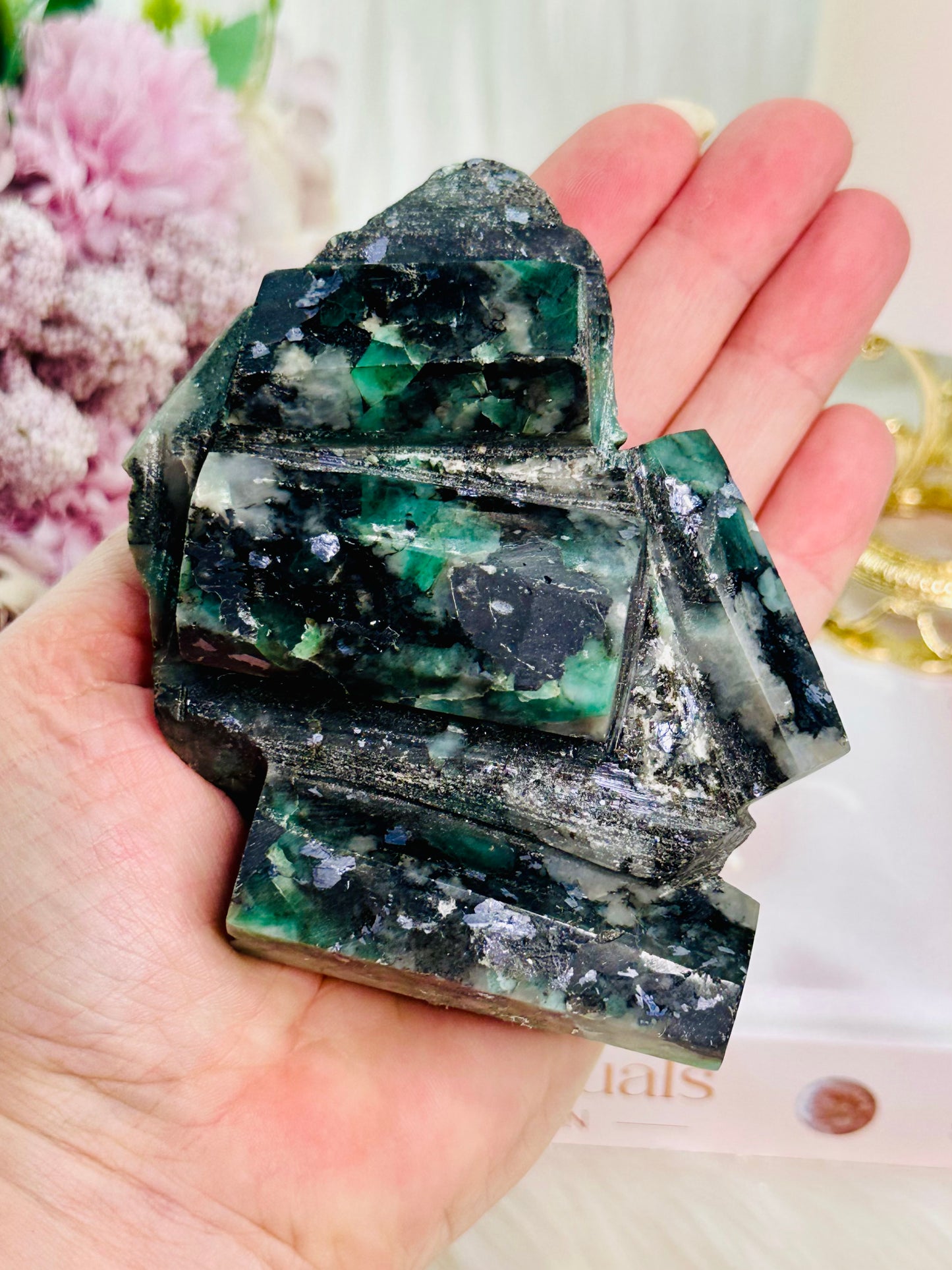 Balance & Wisdom ~ Perfect Raw Natural Emerald Specimen From Colombia