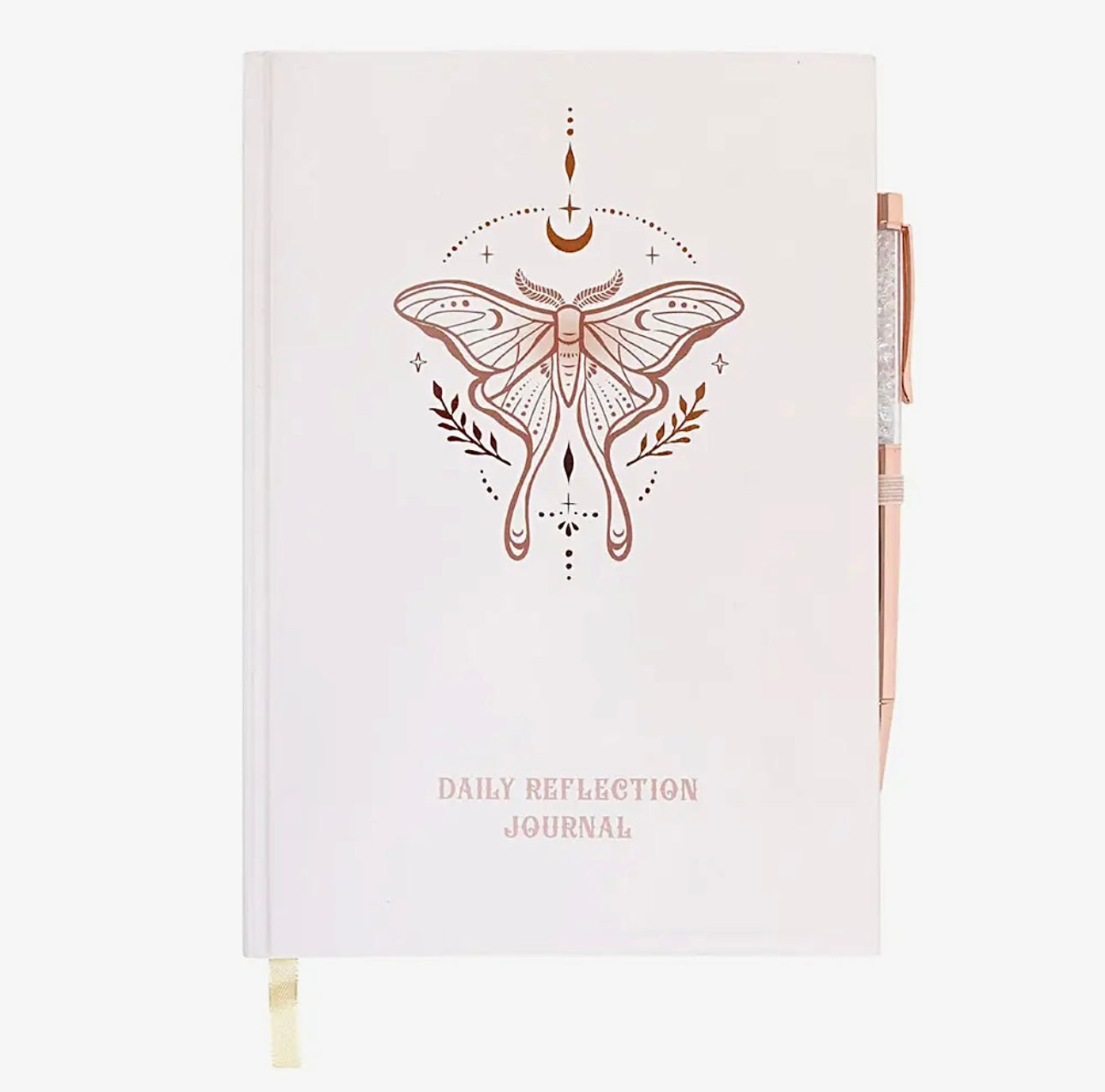 Luna Moth Reflection Journal with Crystal Pen