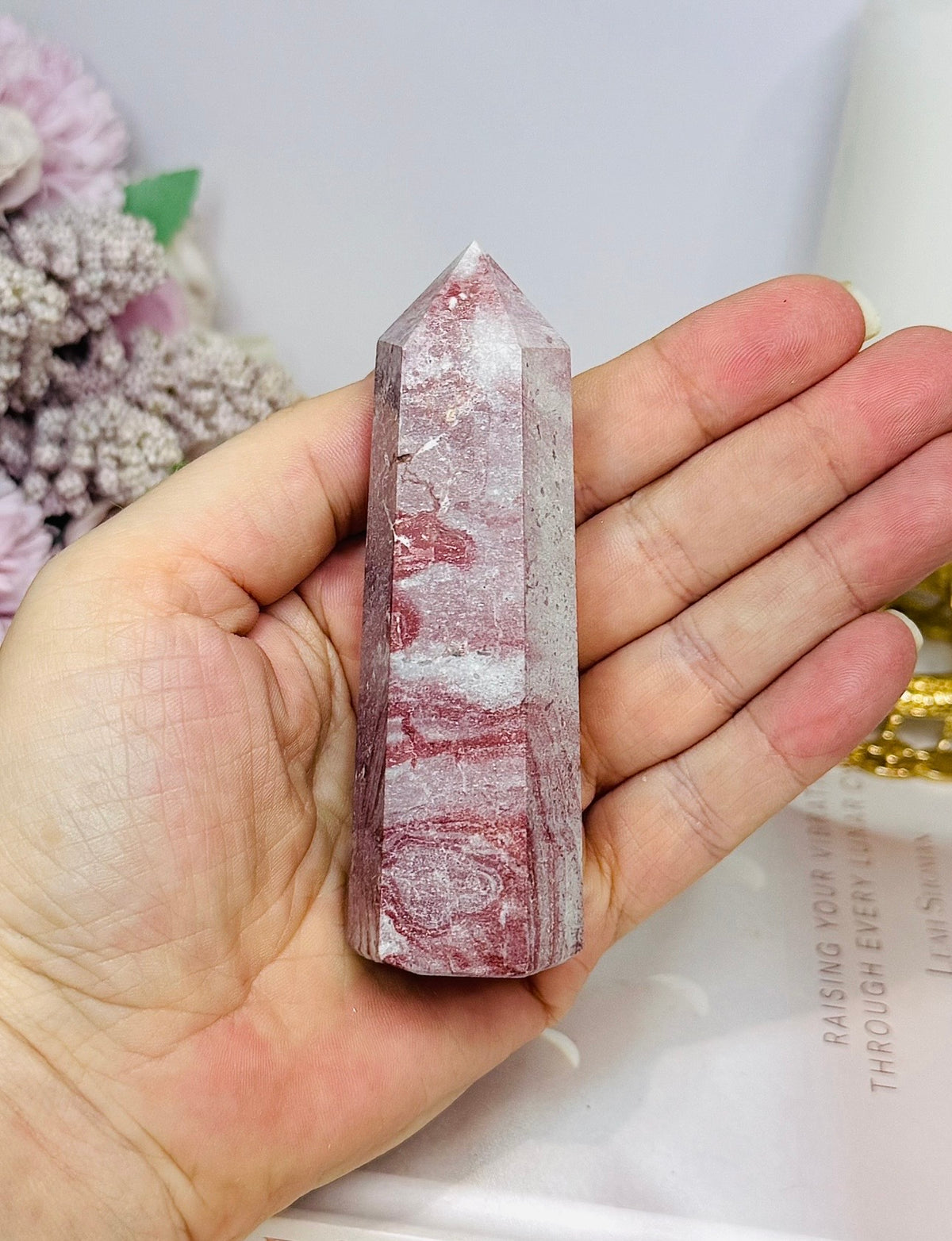 Pink Jasper Tower 9cm