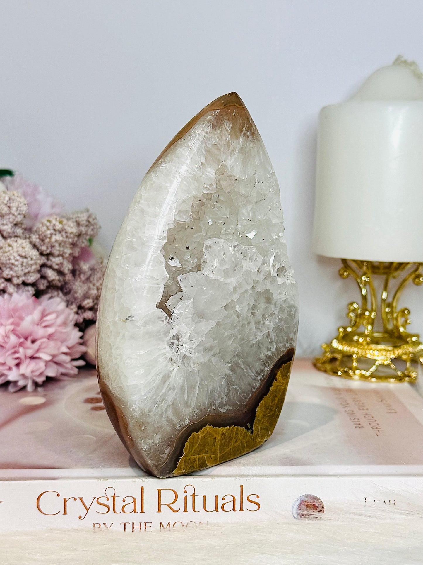 Large 15cm 618gram Druzy Agate Freeform | Flame From Brazil