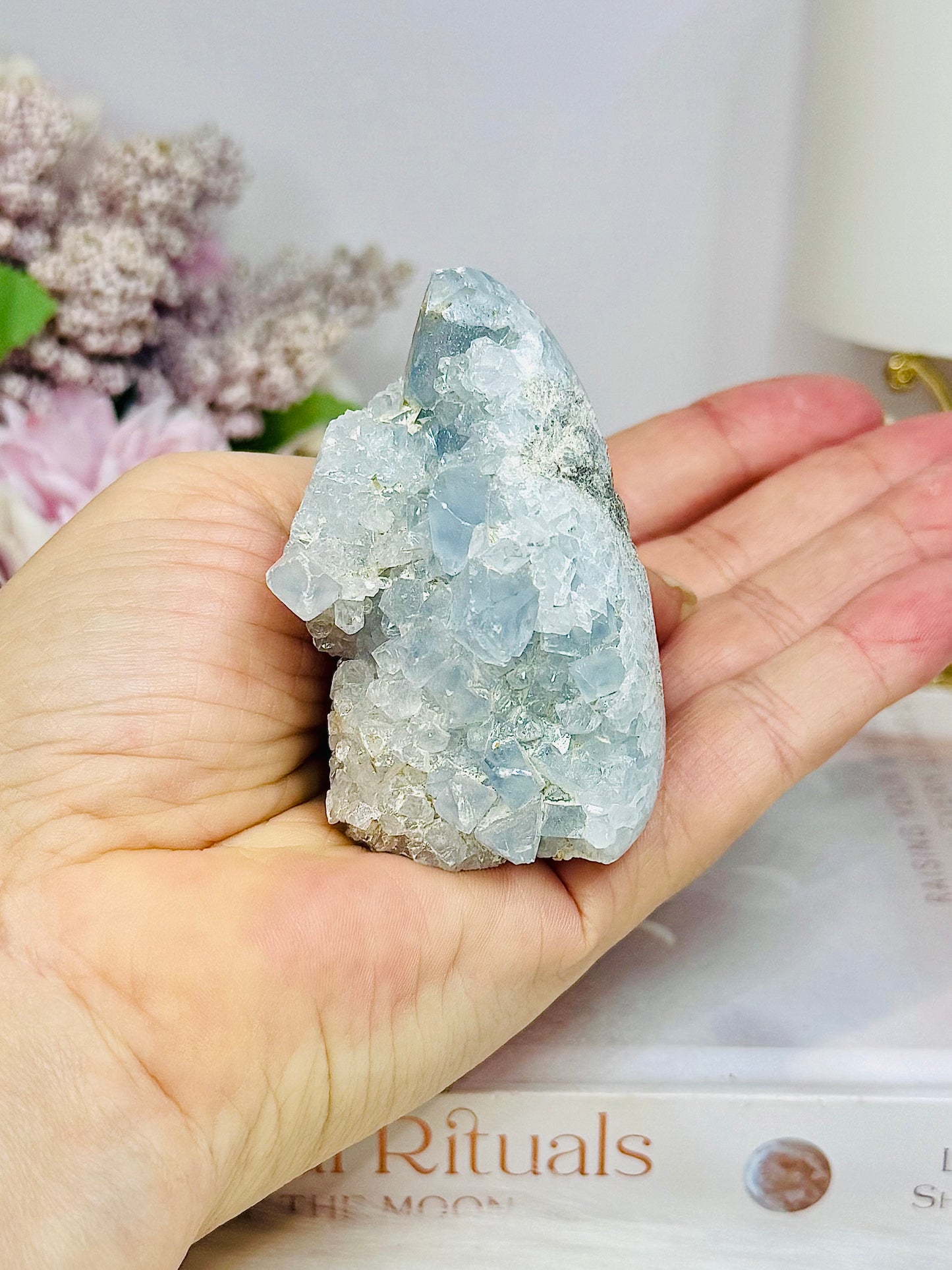 Blue Celestite Cluster Freeform 6.5cm