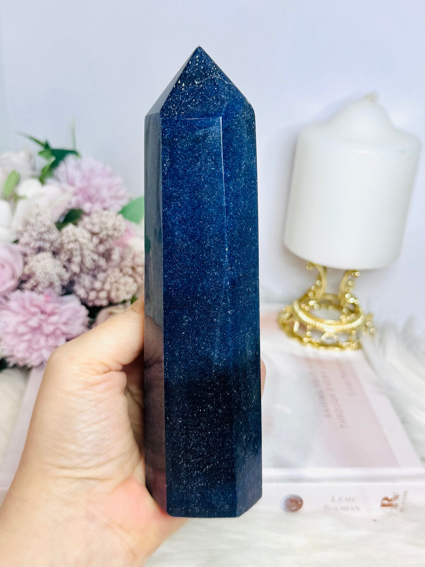 Large Blue Lazulite Tower 18cm