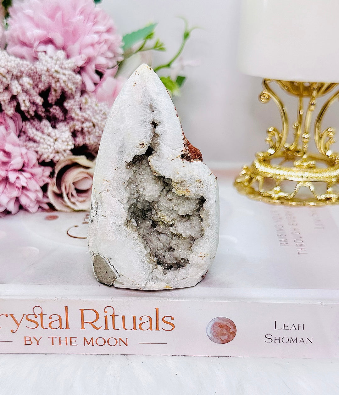 White Sugar Druzy Quartz Freeform 9cm 115grams