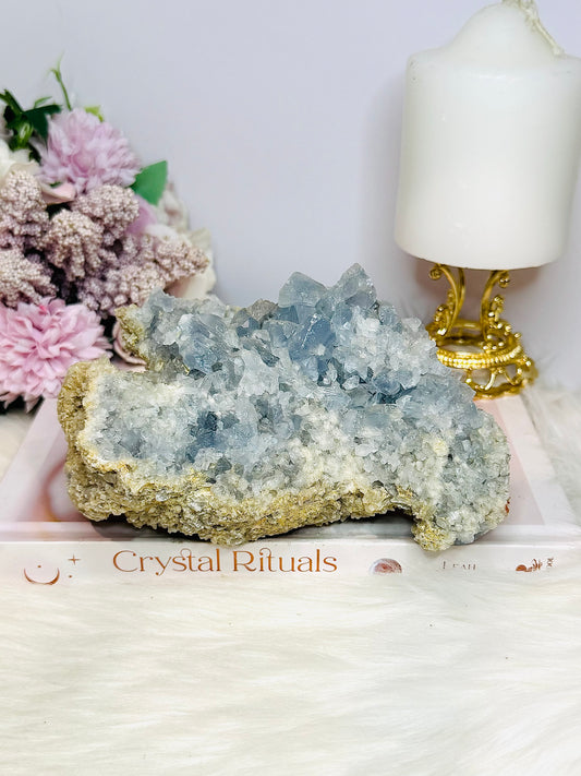 Natural Blue Celestite Large Cluster Specimen 1.36KG