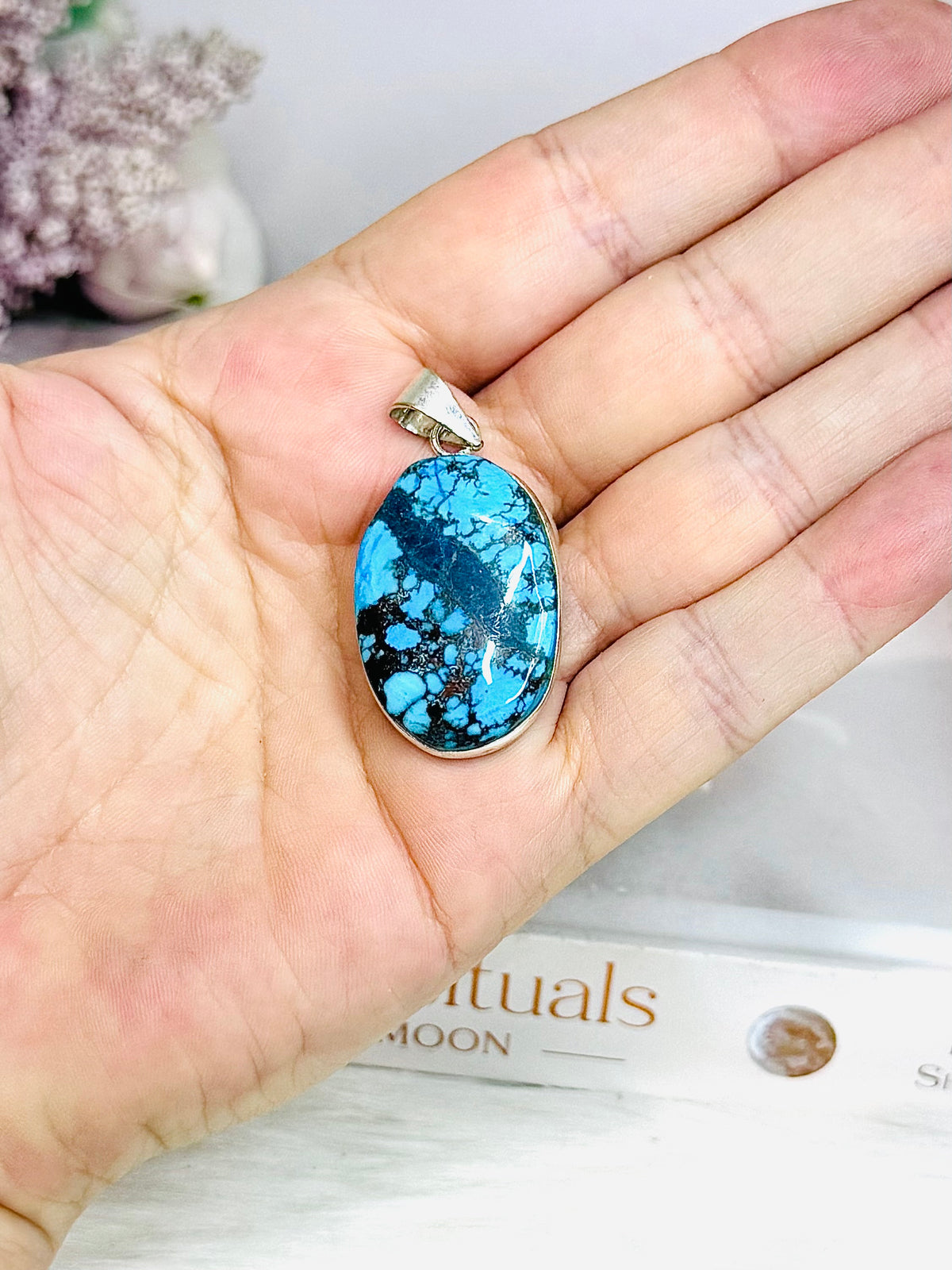 Sterling Silver Turquoise Pendant in Gift Bag