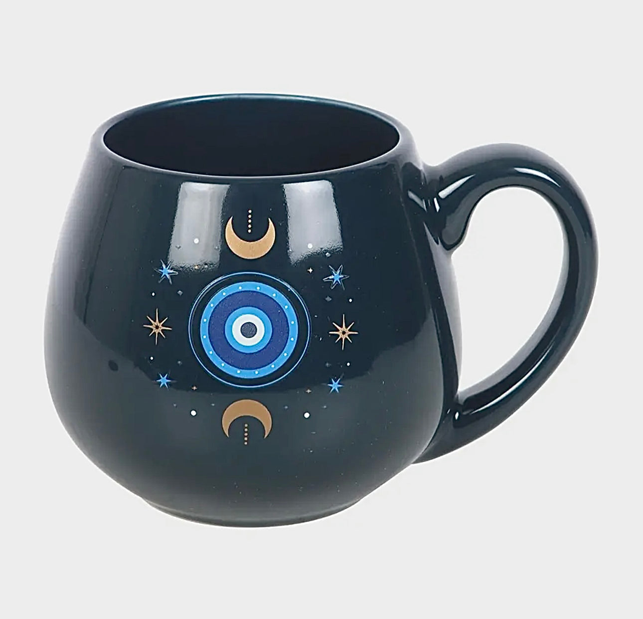 Large Blue All Seeing Eye Rounded Mug