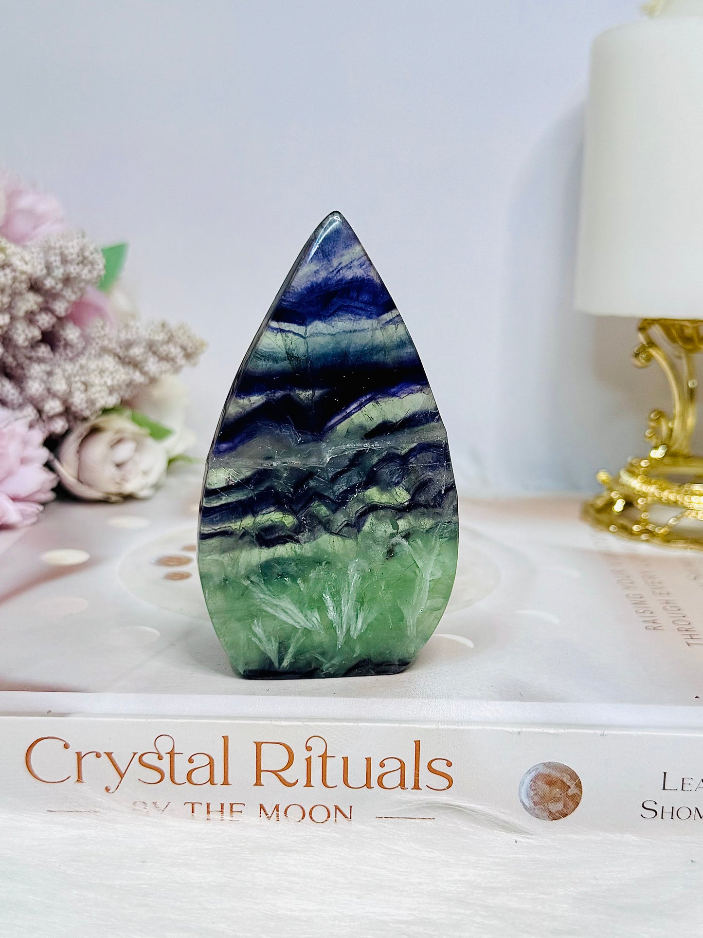 Feather Fluorite Flame 9cm