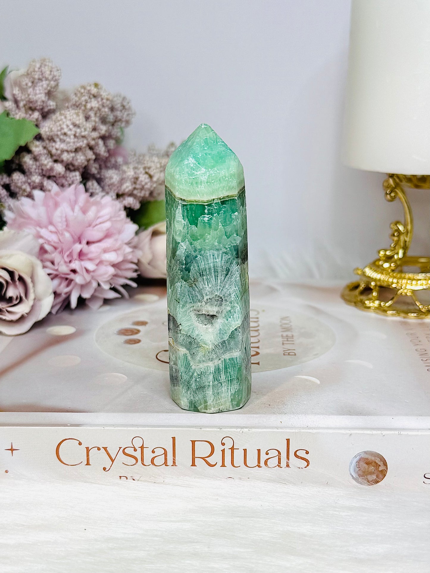 Green Calcite Tower 9cm