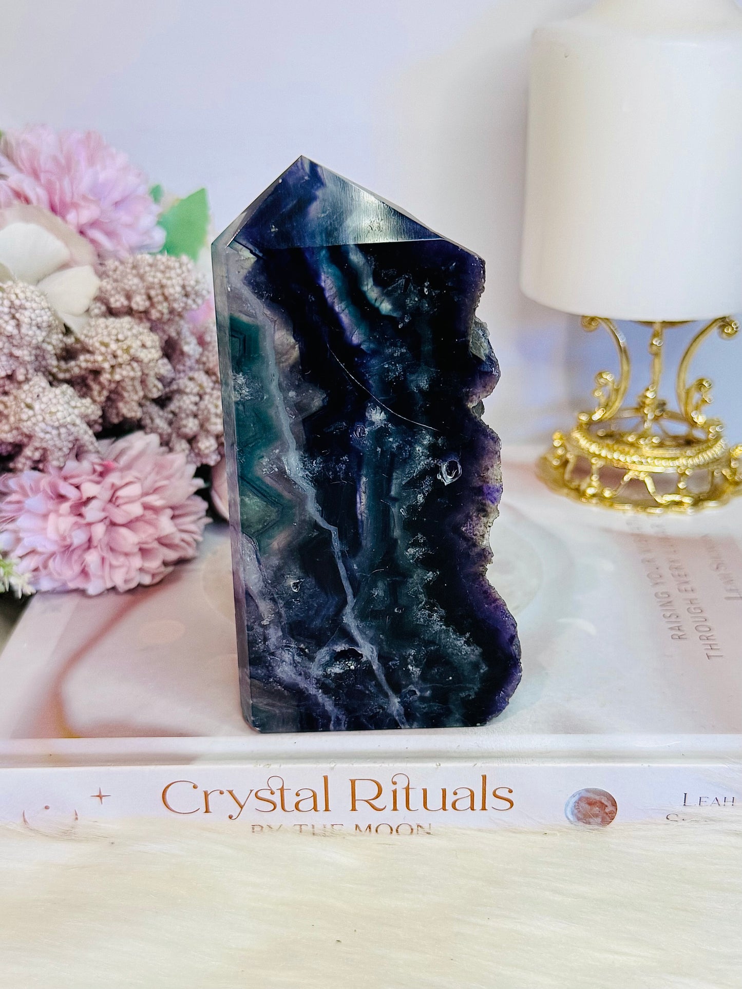 Rainbow Fluorite Slab | Tower 12.5cm