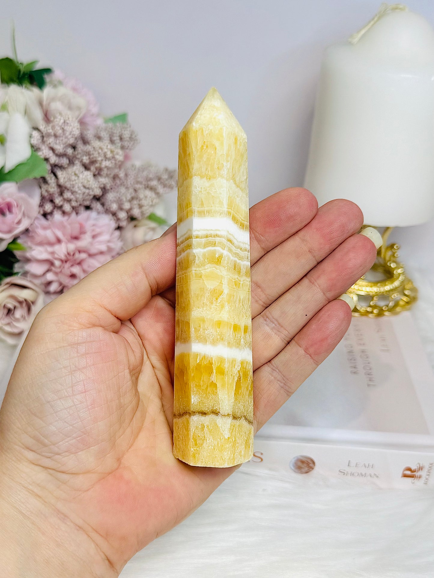 Orange Calcite Tower 13cm