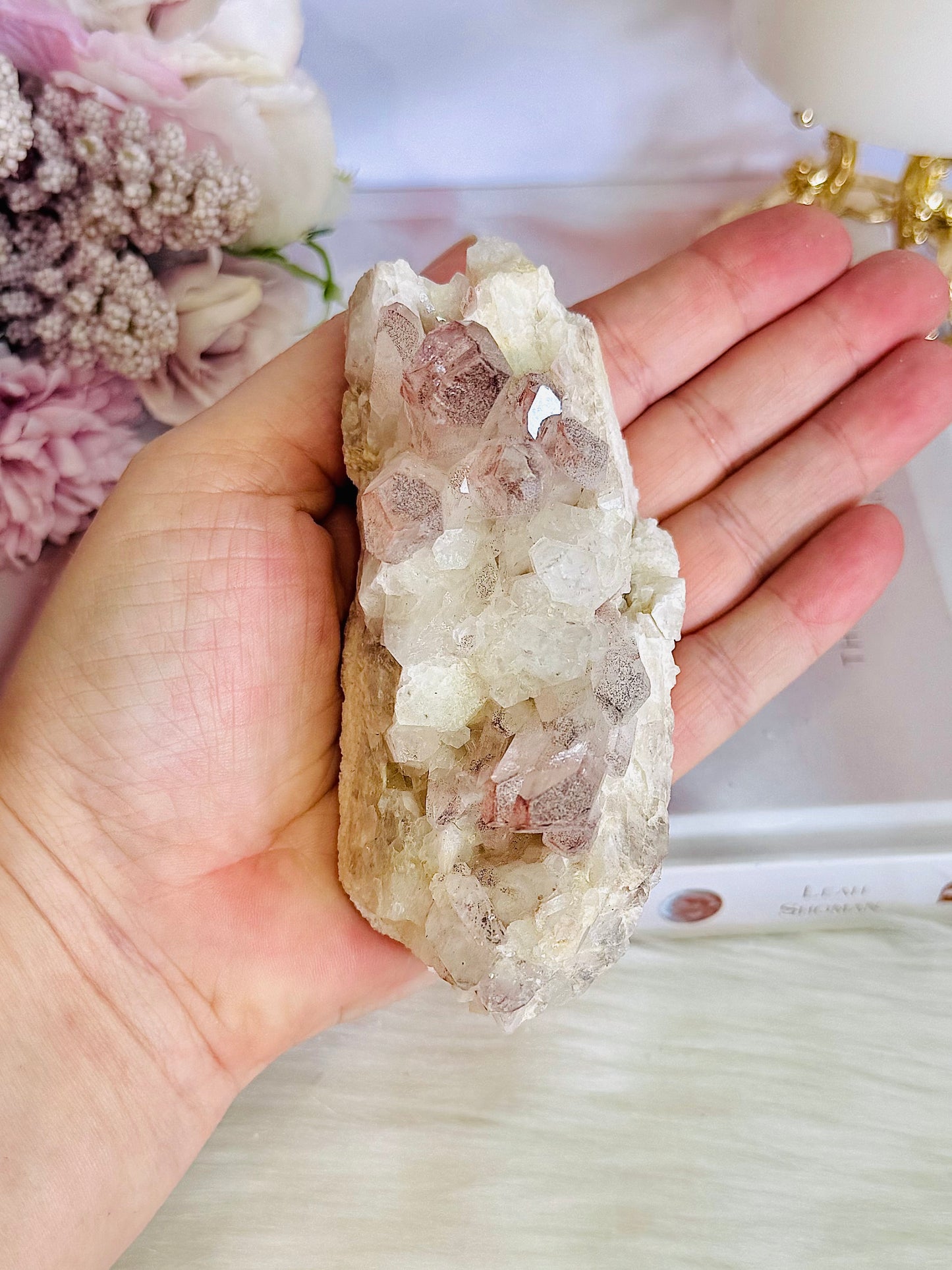 Incredible Natural Pink Lithium Quartz Cluster 10.5cm