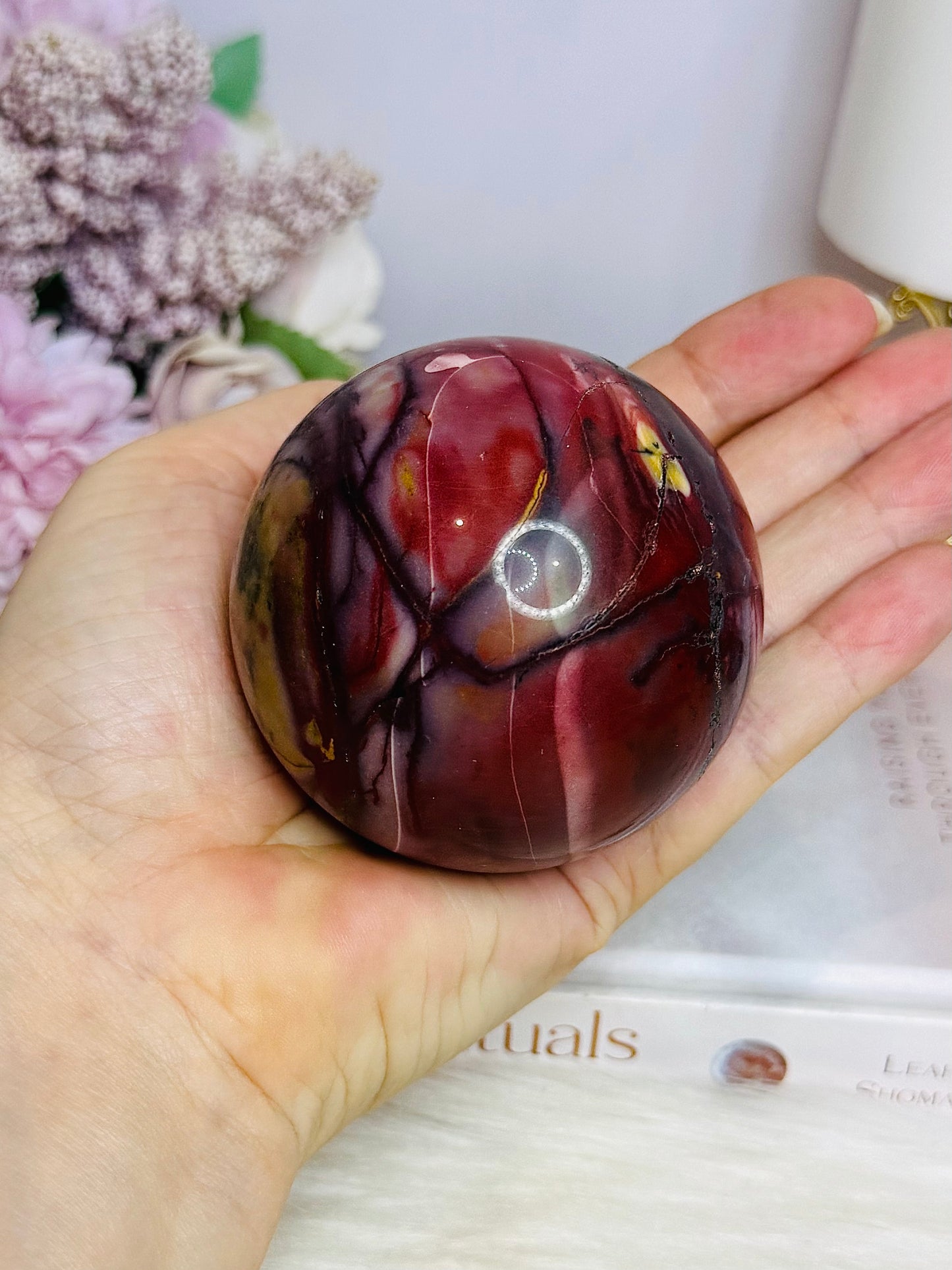 Mookaite Jasper Large Sphere on Stand 393g