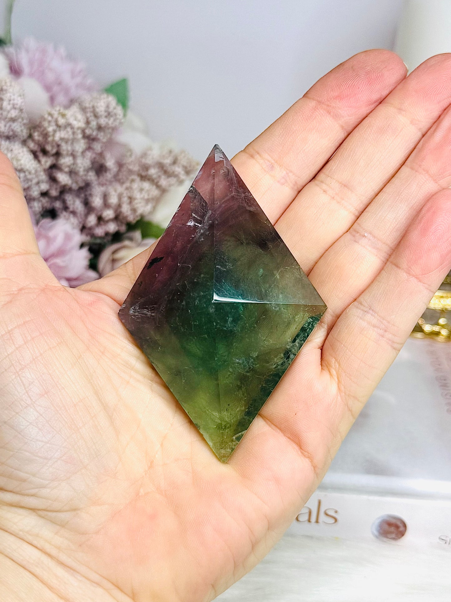 Fluorite Diamond On Stand 14cm