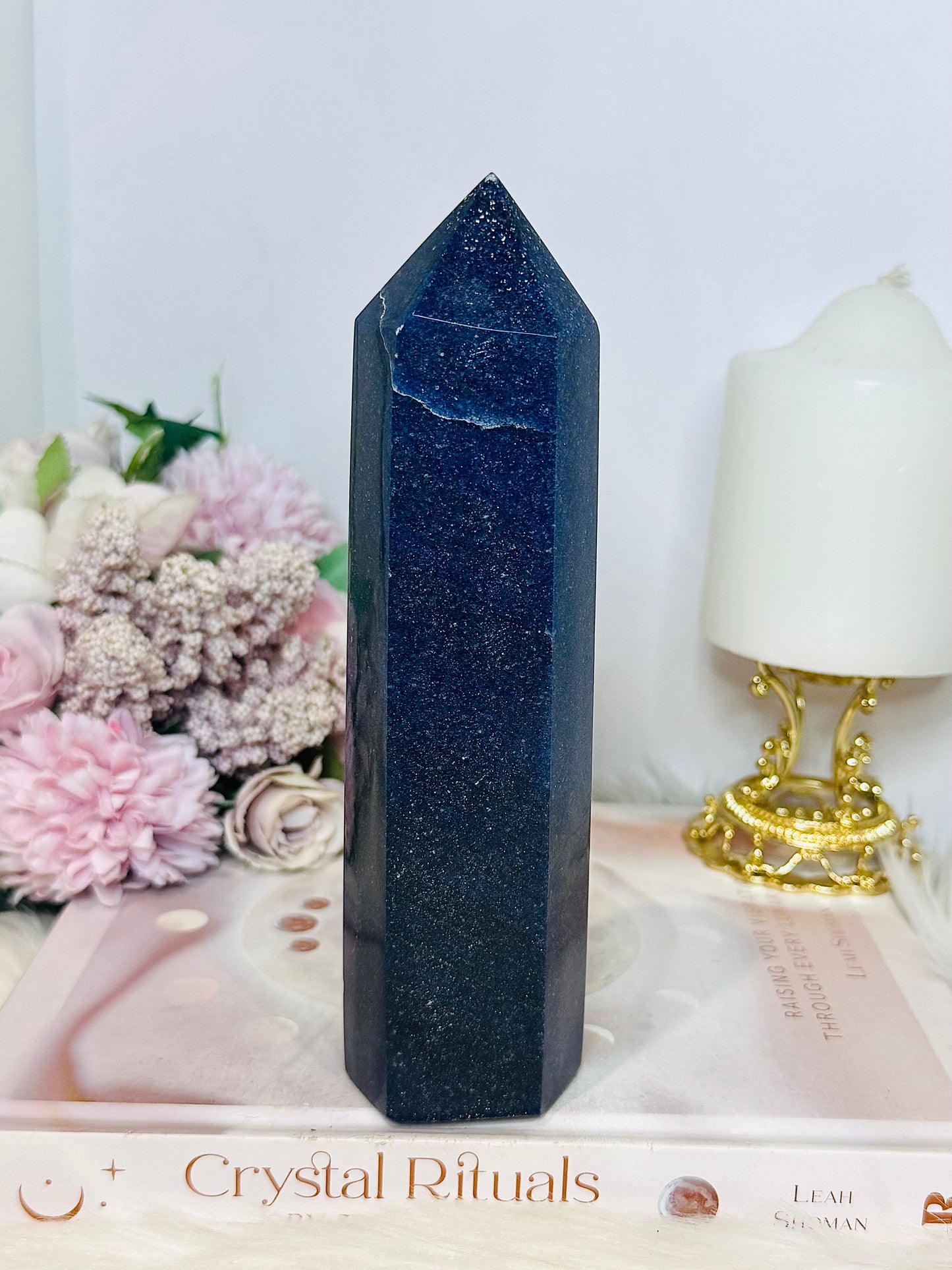 Large Blue Lazulite Tower 18cm