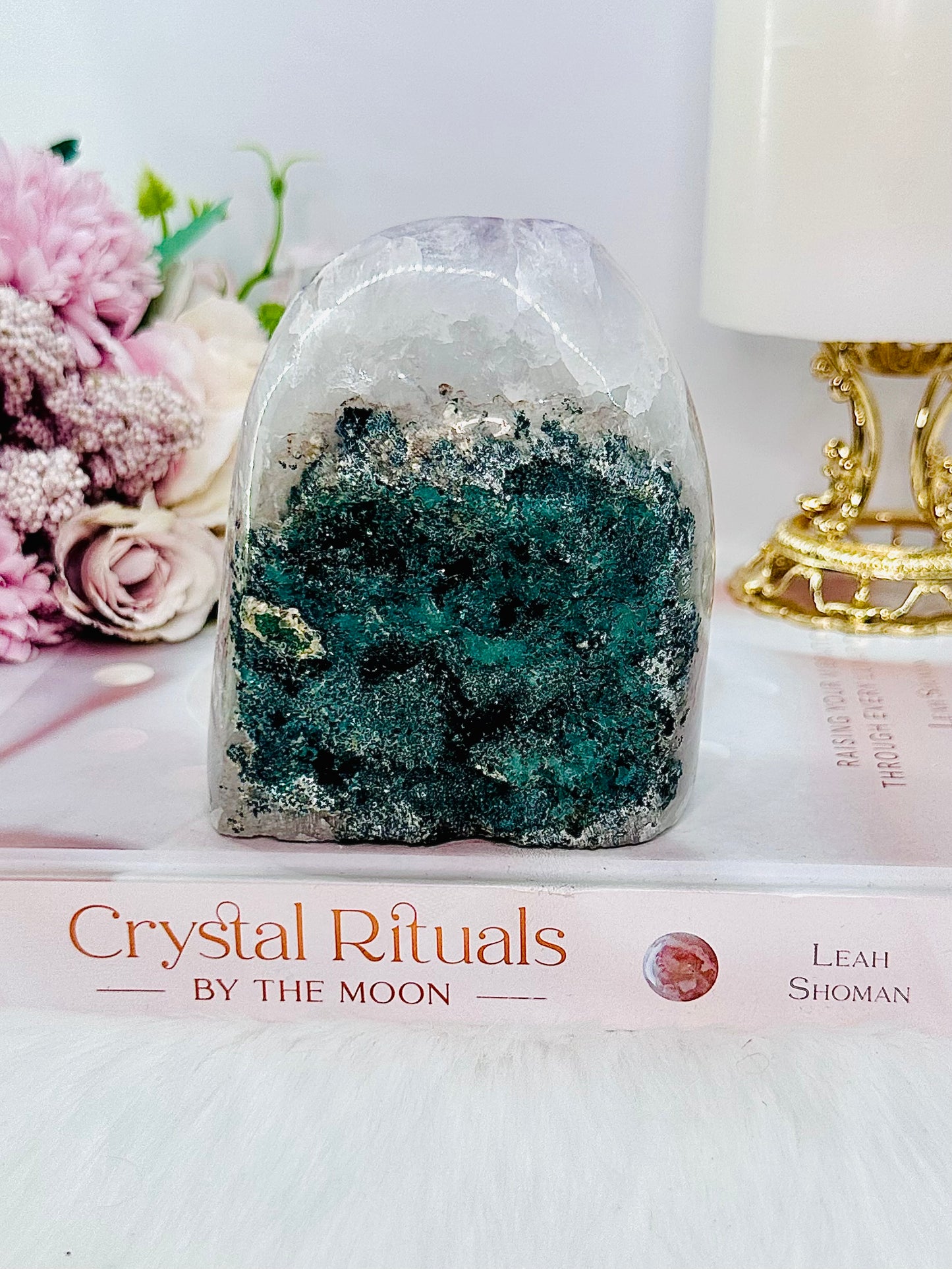 Protection From Negativity & Stress ~ Absolutely Gorgeous Light Purple 741gram Base Cut Druzy Amethyst Cluster From Uruguay