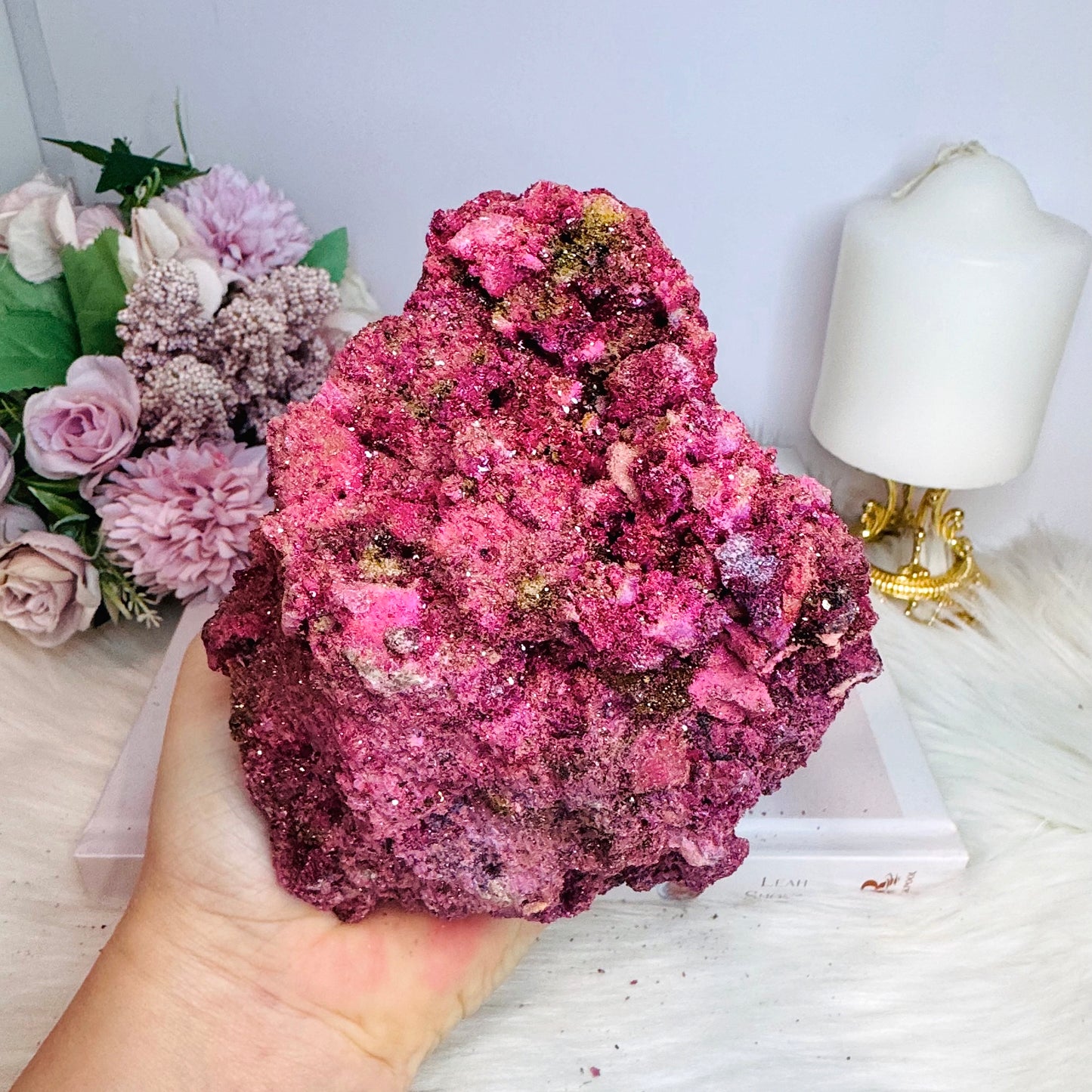 ⚜️ SALE ⚜️ Large Sparkling Honeycomb Ruby Specimen 989g (chemically identical to Natural Ruby)
