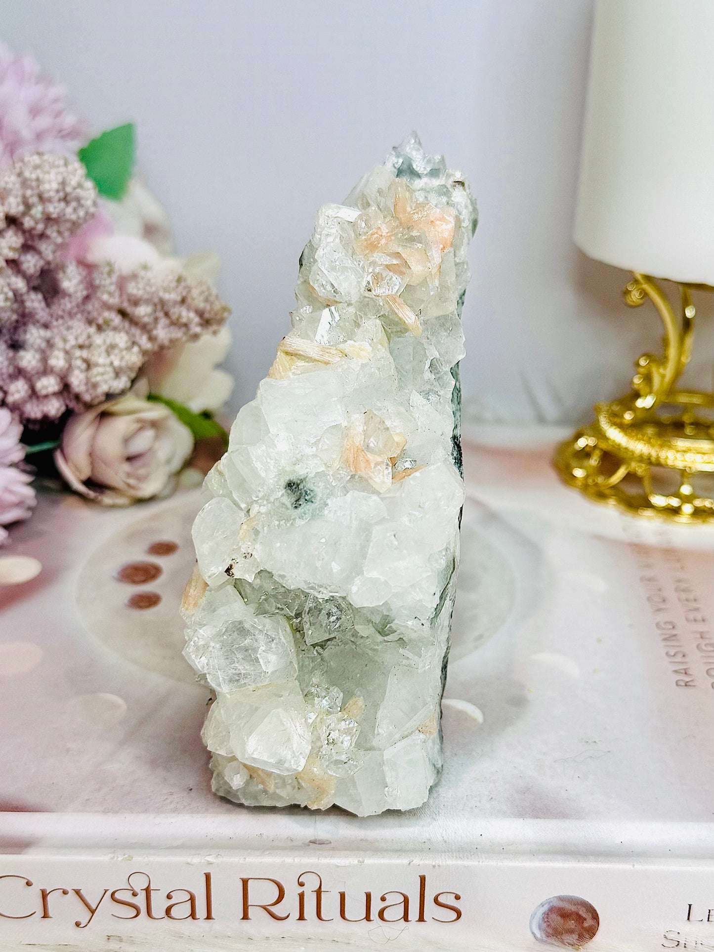 Natural Apophyllite with Stilbite Freeform Specimen 12cm 327g
