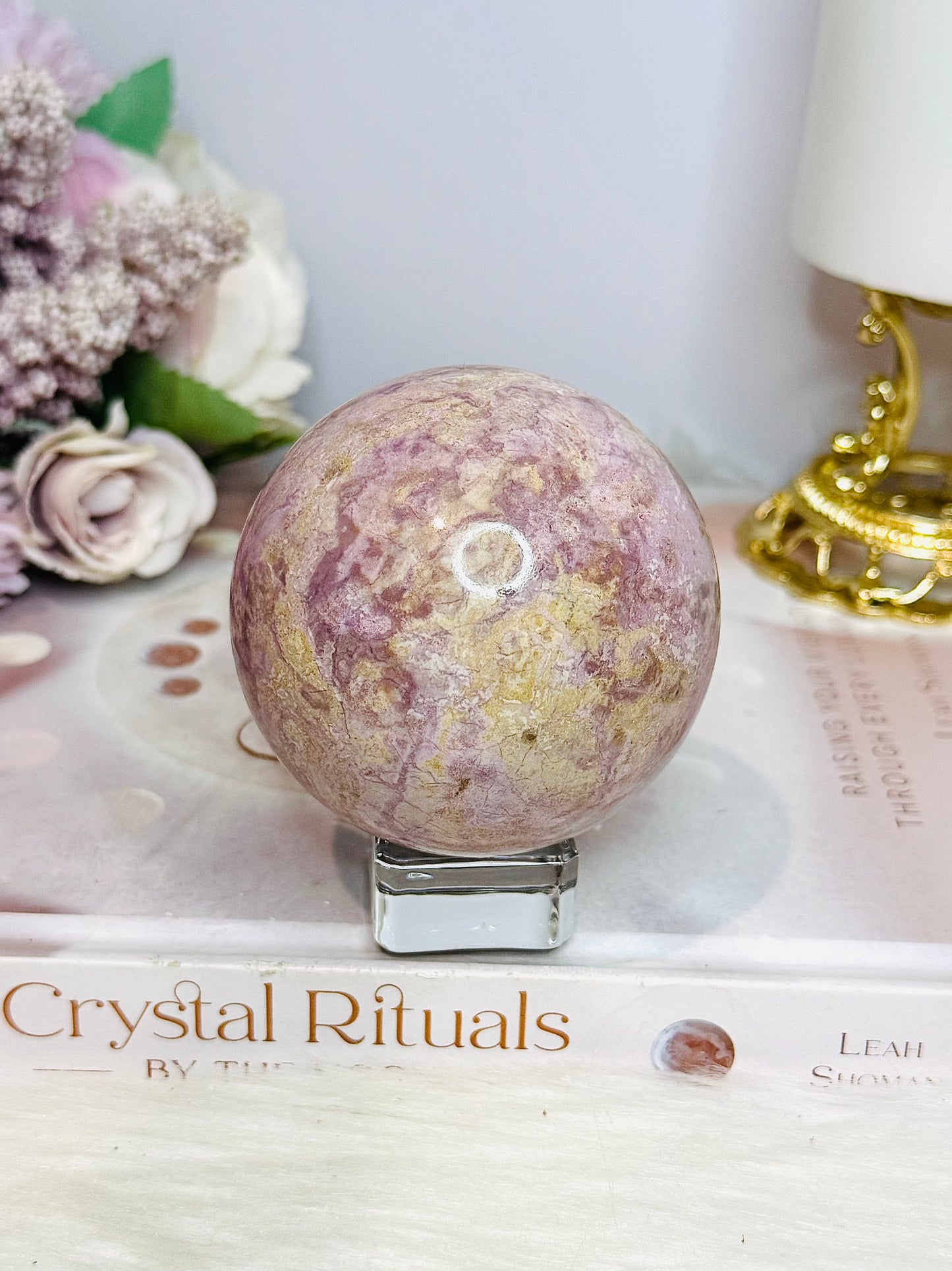 Rare Phosphosiderite Large Sphere On Stand 355g