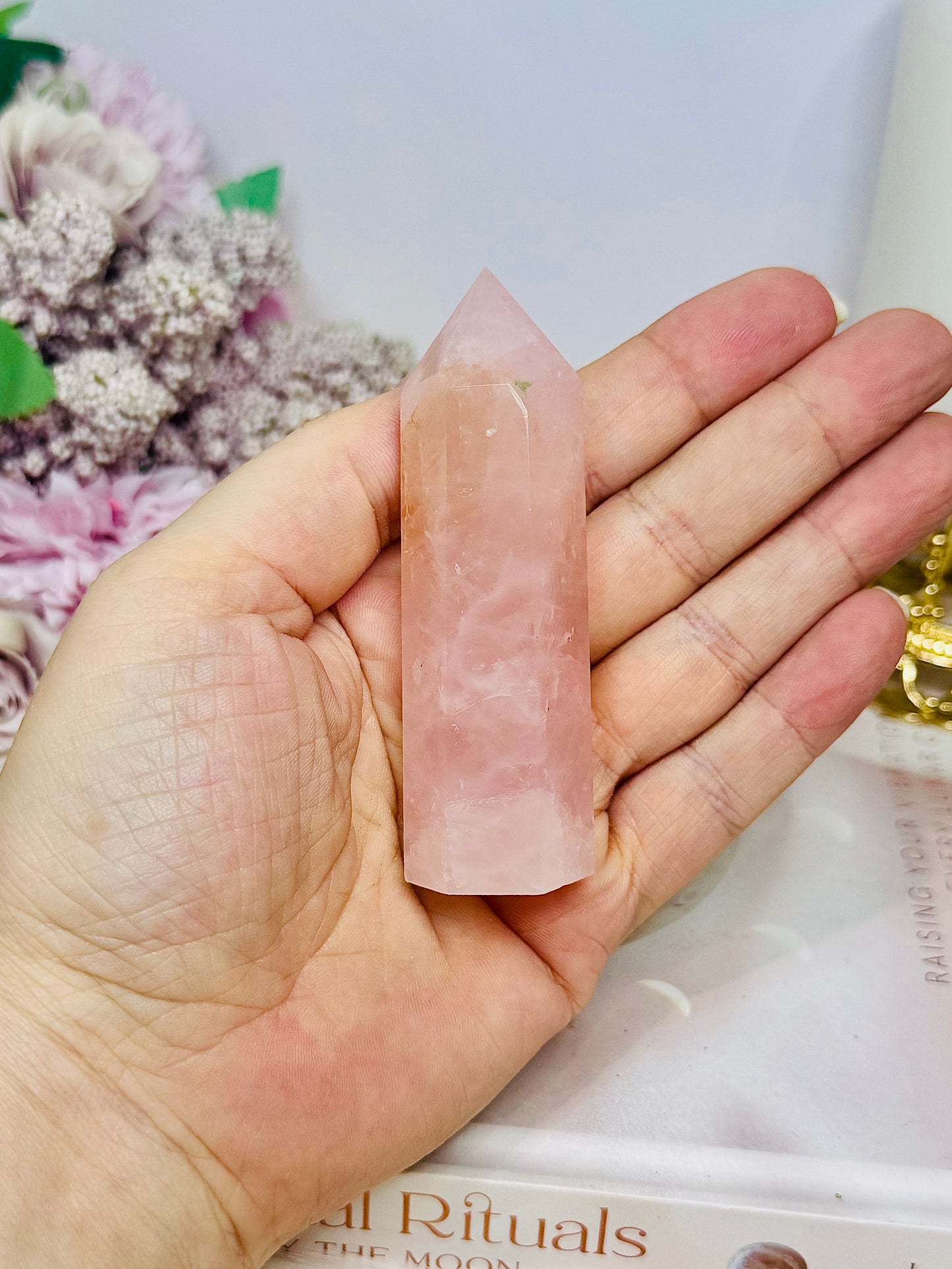 Rose Quartz Tower 8cm