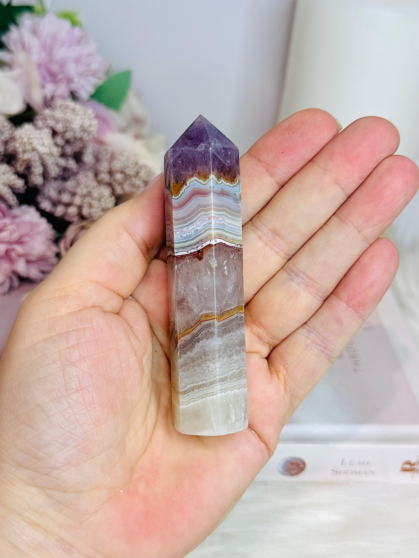Amethyst X Agate Tower 9cm