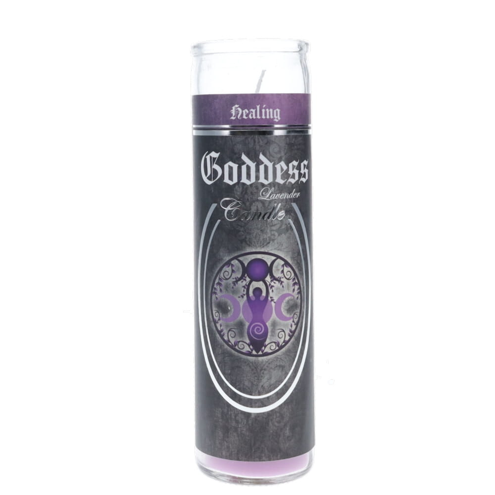 Large Goddess Lavender Glass Tube Candle