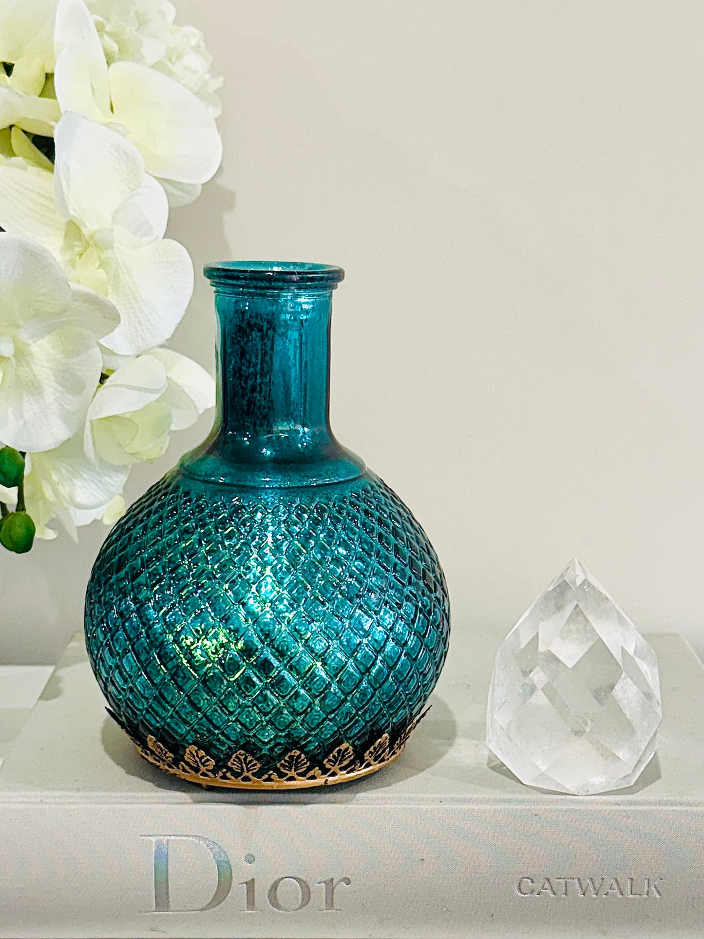 Glass Lantern Led Antique Mystique 18.5cm