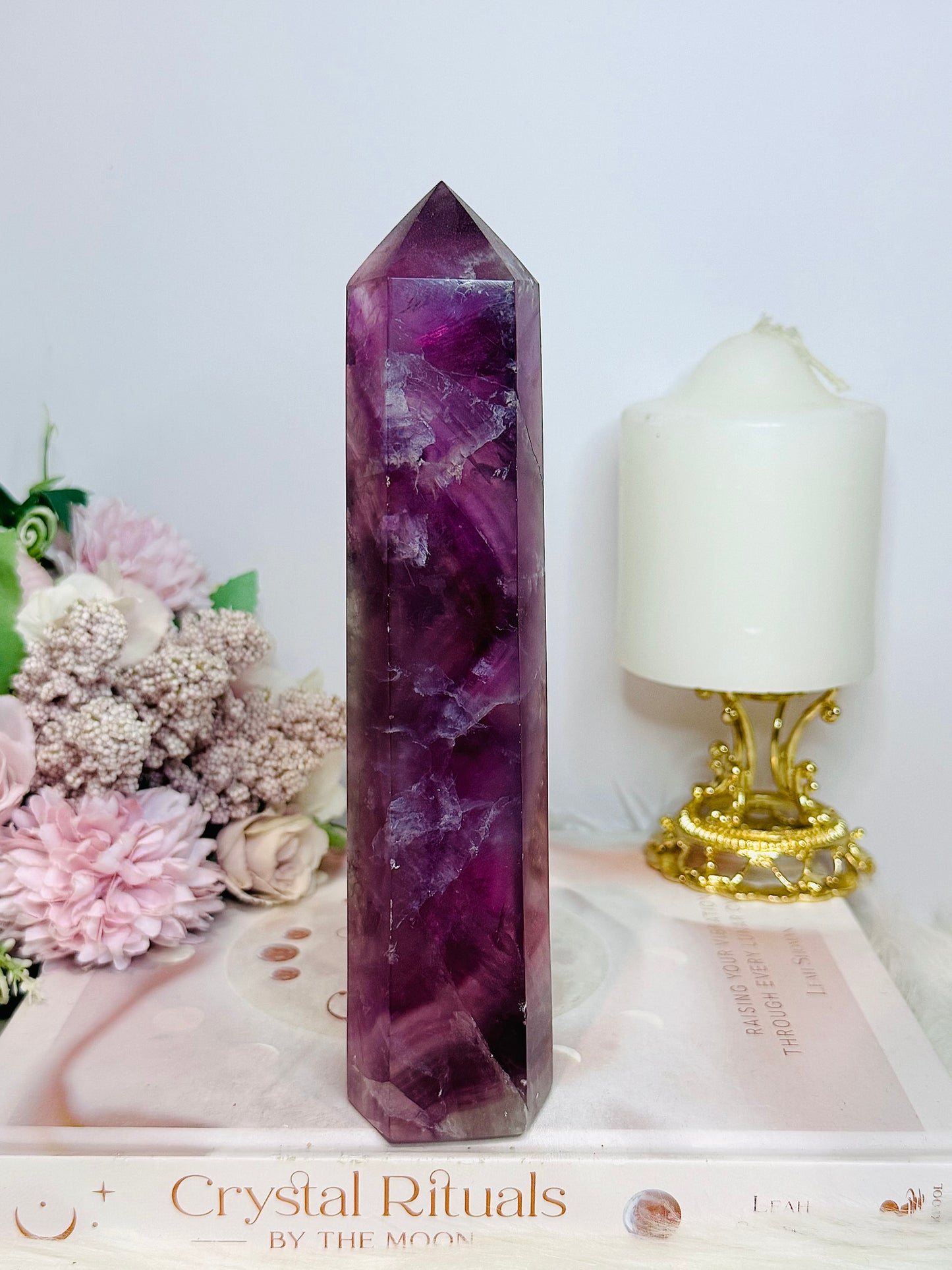 Large Purple Fluorite Tower 19cm
