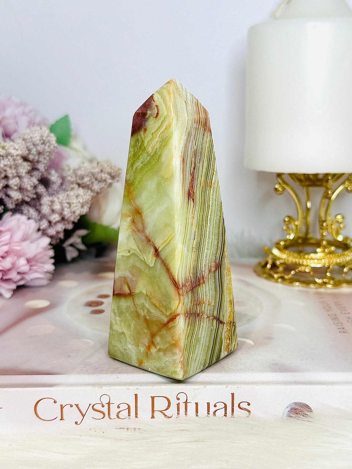Green Onyx Tower | Obelisk 11.5cm