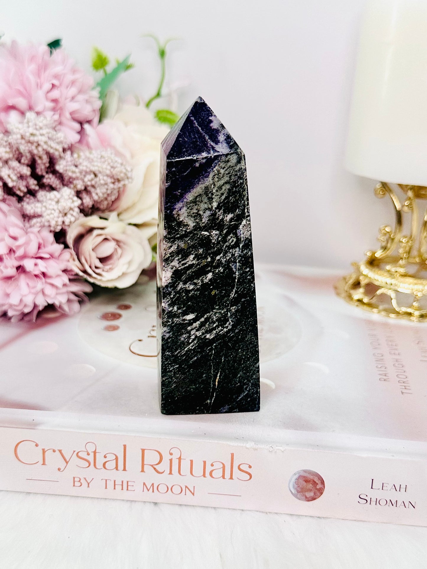 Inner Strength & Self Esteem ~ Beautiful Charoite Tower 11cm