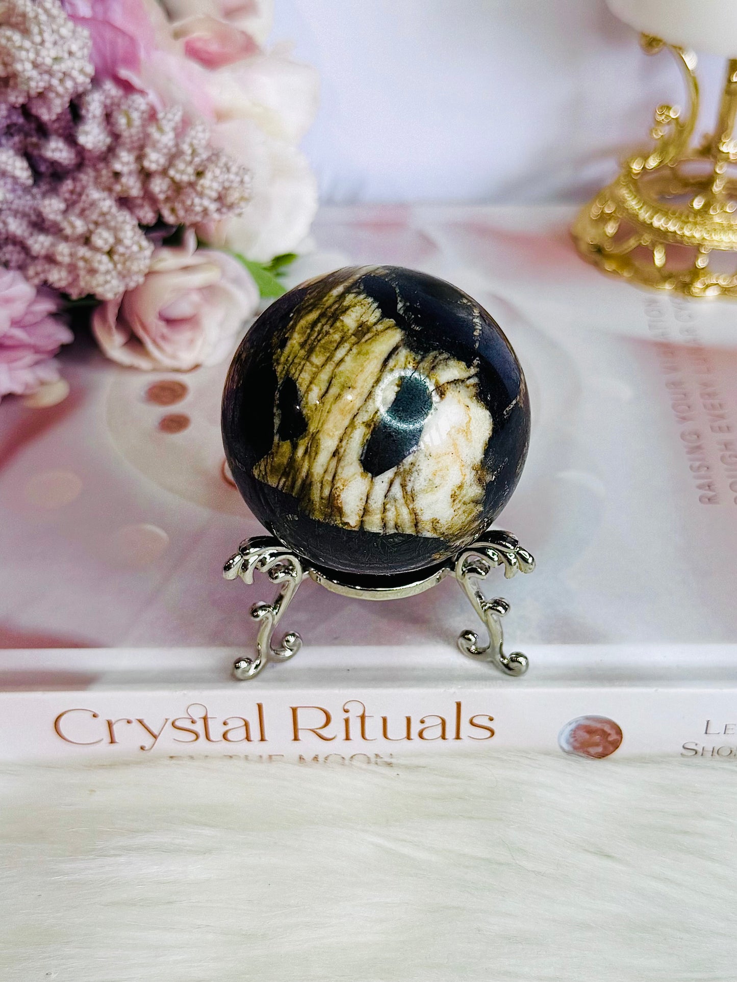Rare Natural Purpurite Sphere On Stand 202grams