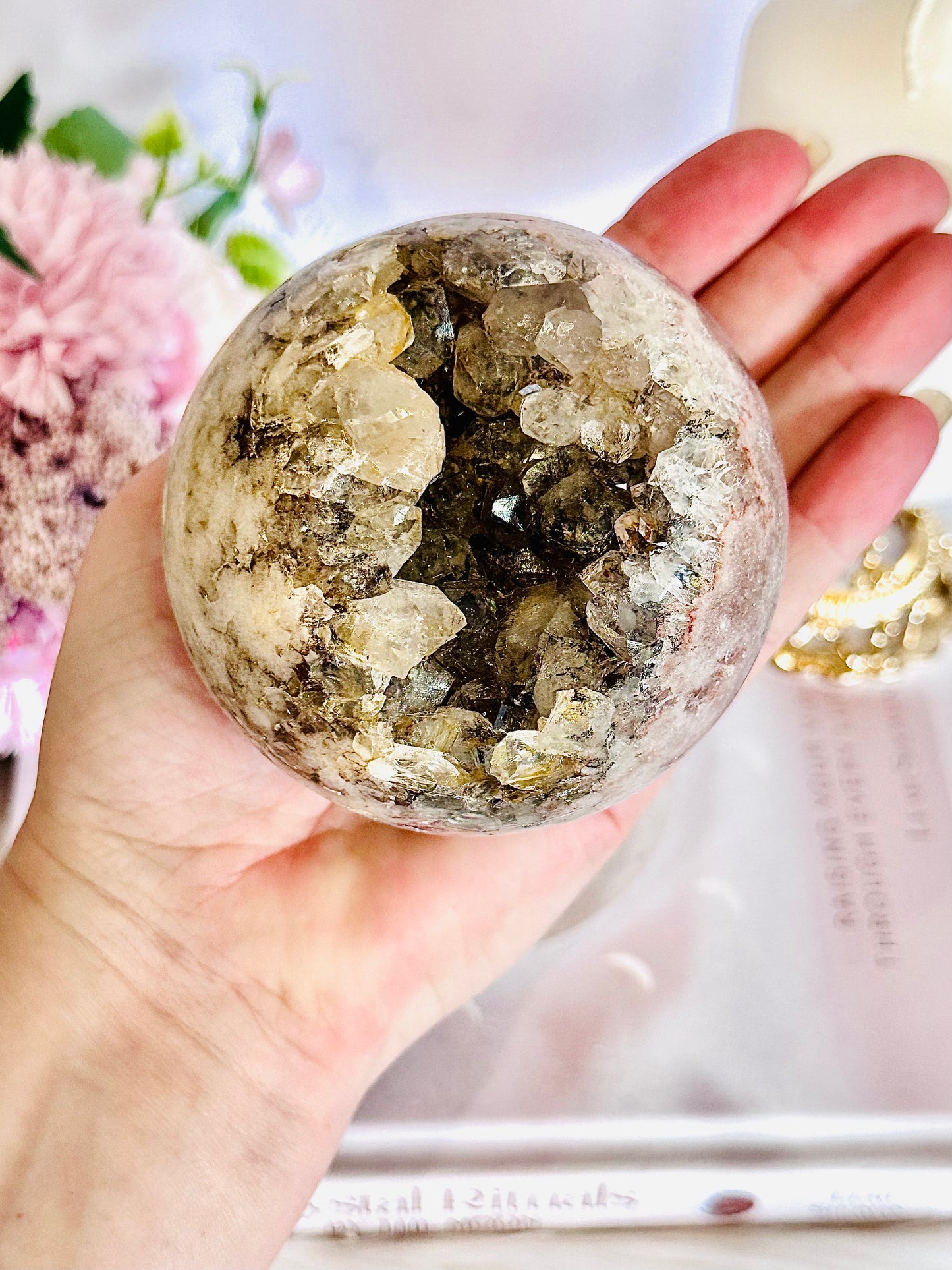 She Is Mesmerising!!! Classy & Fabulous 672gram Druzy Pink Amethyst Sphere On Stand From Brazil