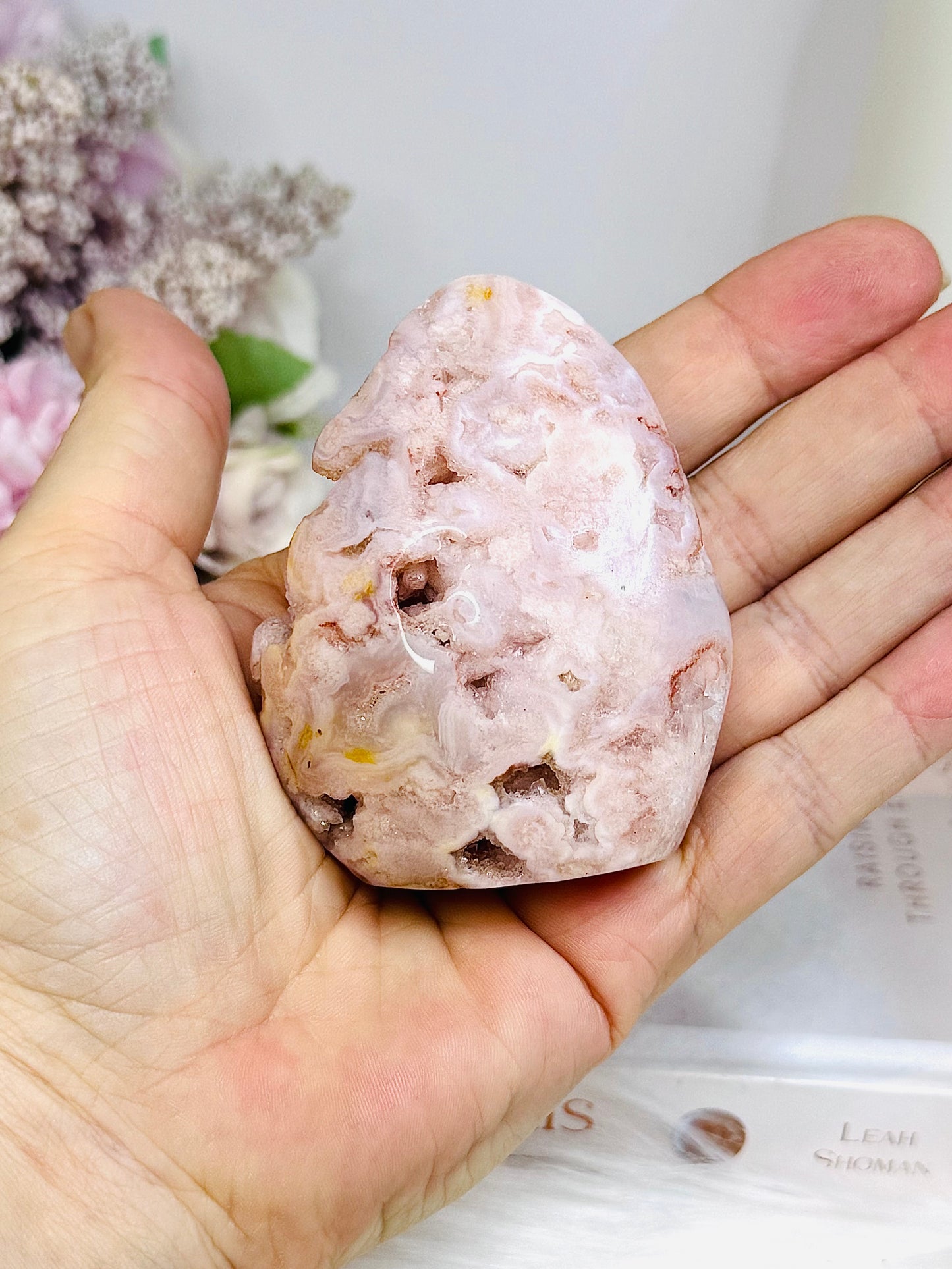 High Grade Druzy Flower Agate Freeform 7cm