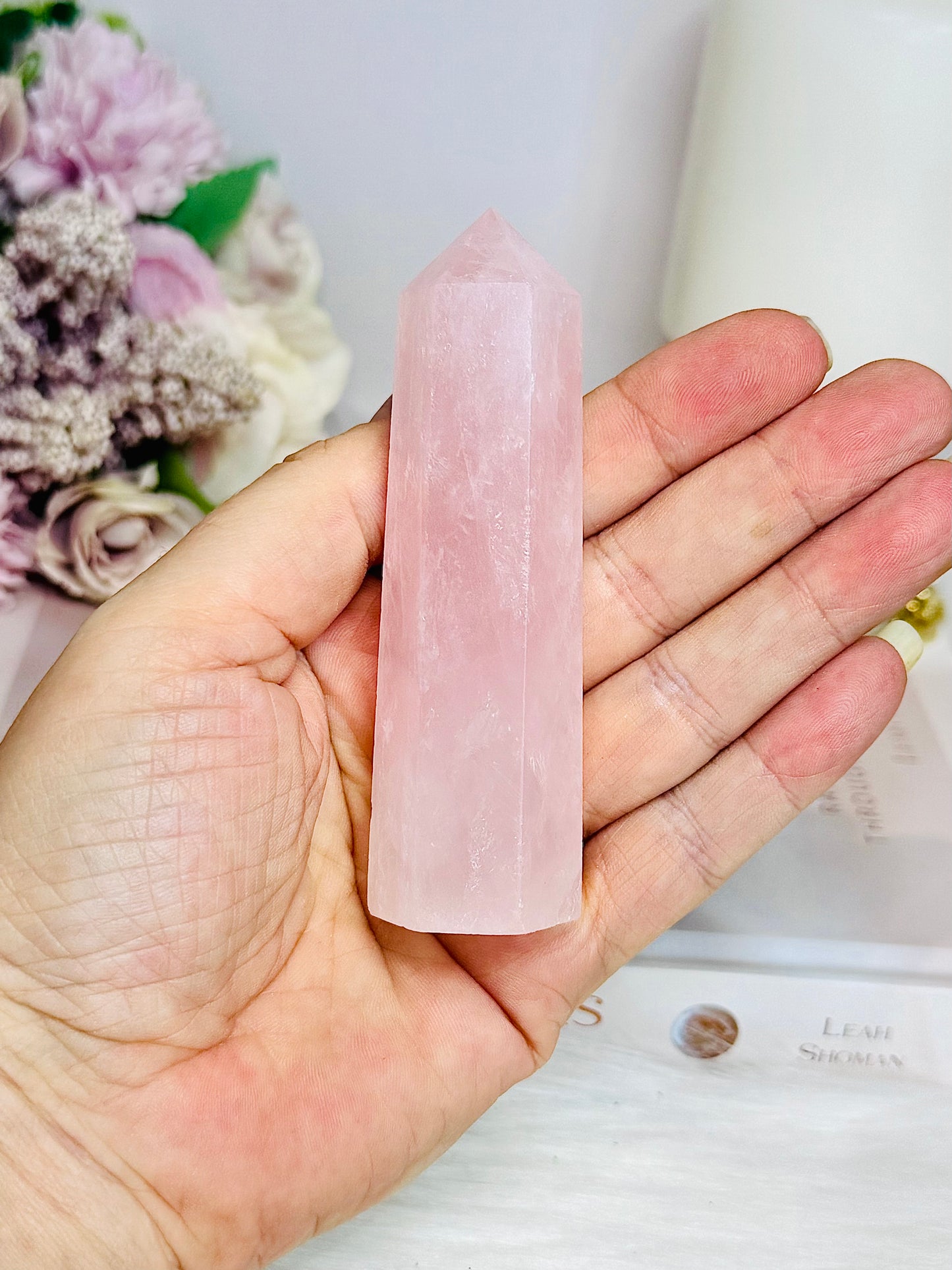 Rose Quartz Tower 9.5cm