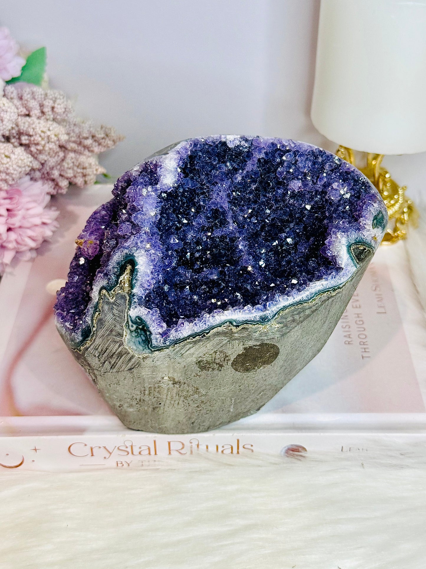 High Grade Huge Natural Amethyst Base Cut Cluster 1.3KG